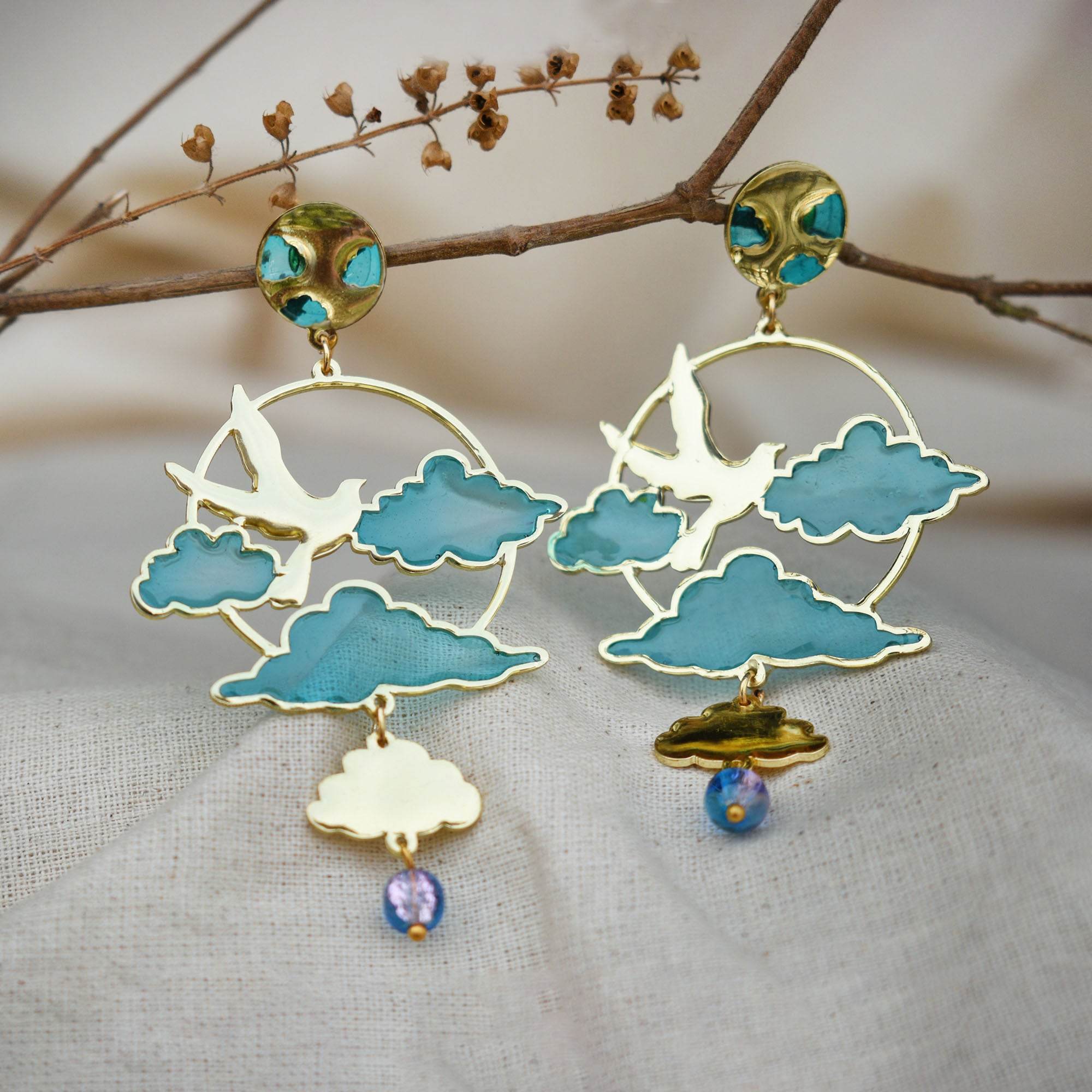 Traditional Kundan earrings in gold-tone, perfect for weddings and festive wear