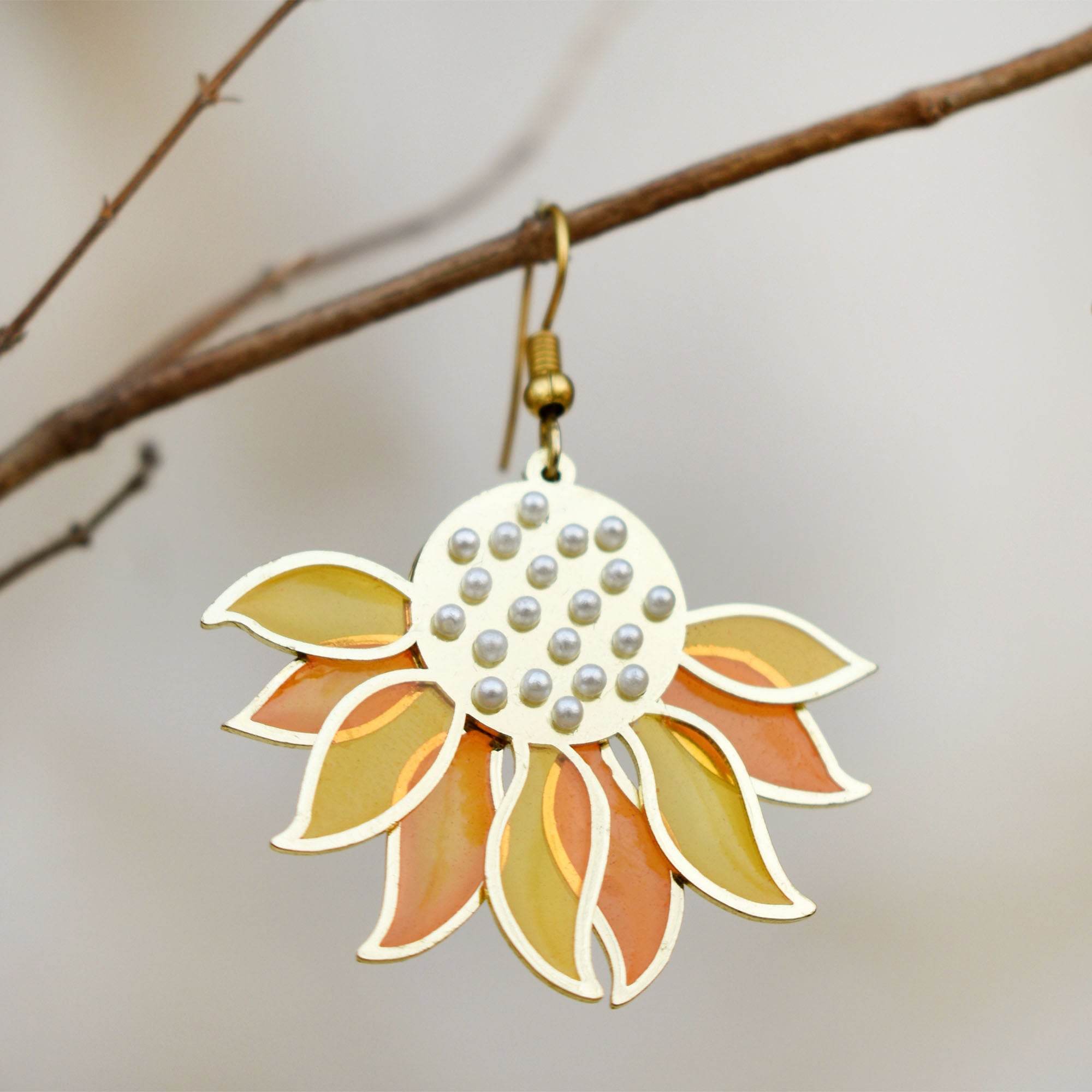 Traditional Kundan earrings in gold-tone, perfect for weddings and festive wear