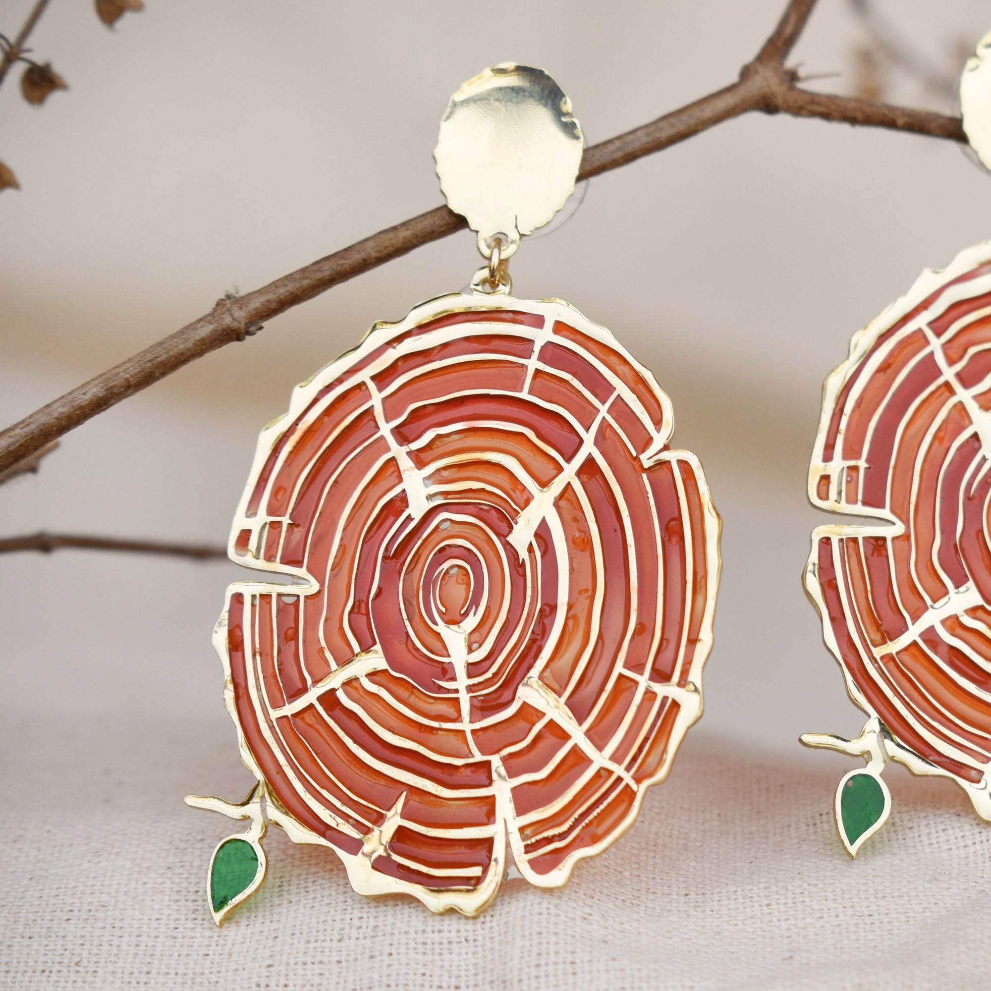 Traditional Kundan earrings in gold-tone, perfect for weddings and festive wear