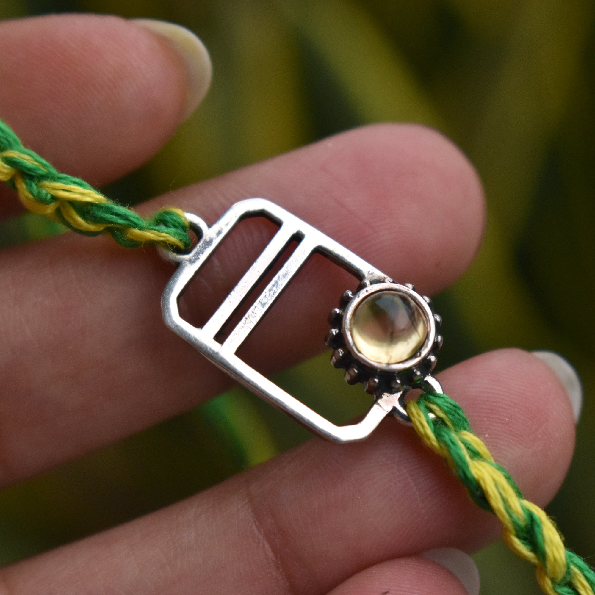 Buckle 925 Sterling Silver & Birthstone Rakhi