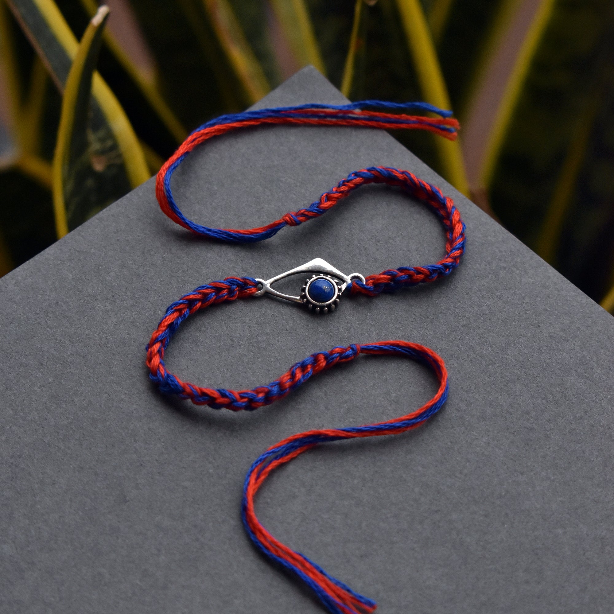 Evil Eye 925 Sterling Silver & Birthstone Rakhi