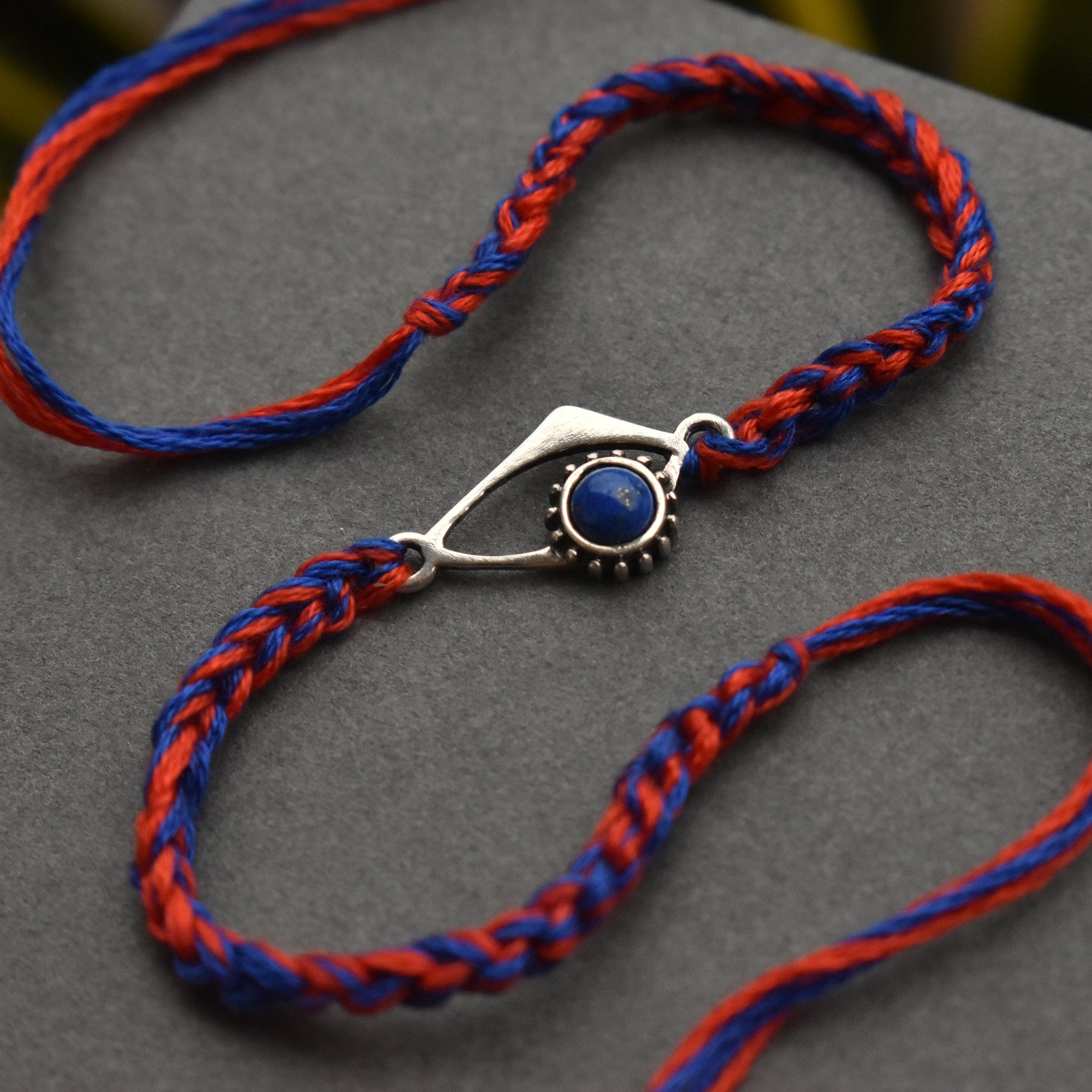 Evil Eye 925 Sterling Silver & Birthstone Rakhi