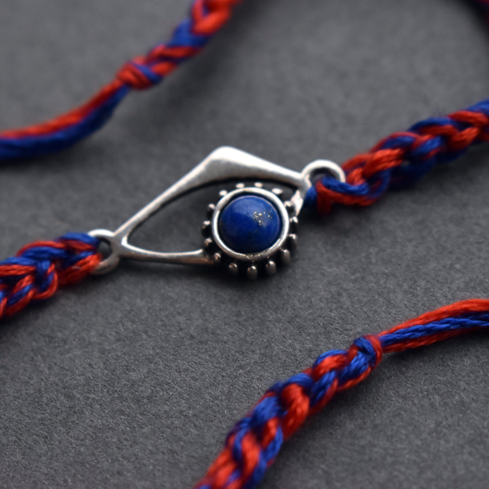 Evil Eye 925 Sterling Silver & Birthstone Rakhi