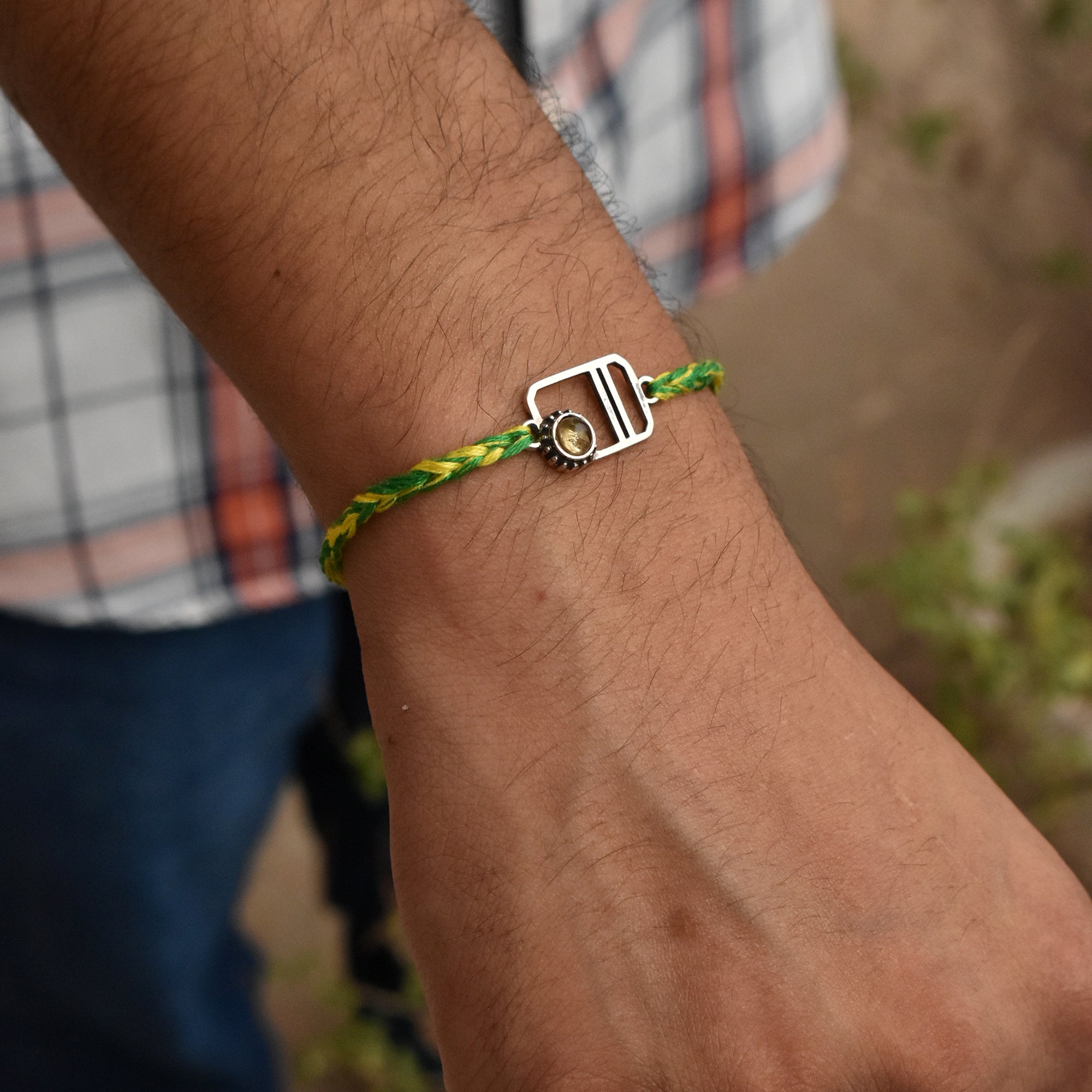 Buckle 925 Sterling Silver & Birthstone Rakhi