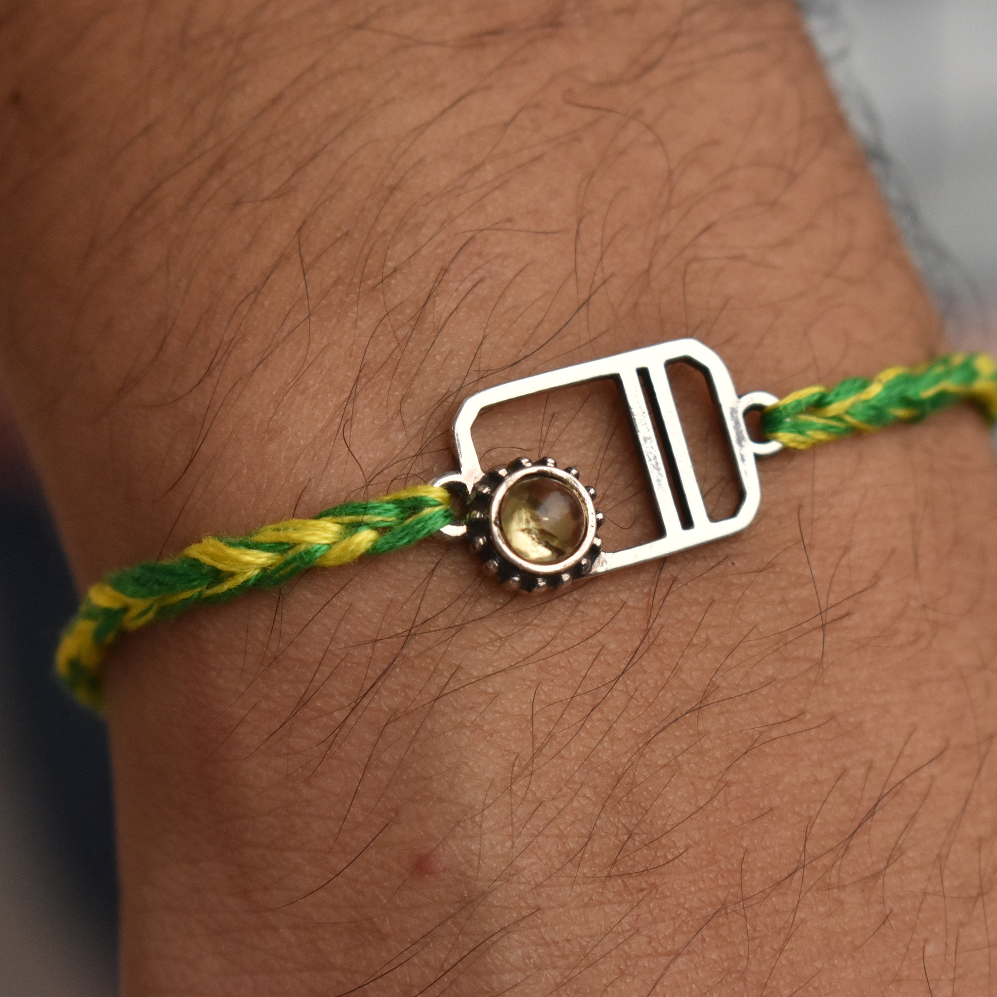 Buckle 925 Sterling Silver & Birthstone Rakhi