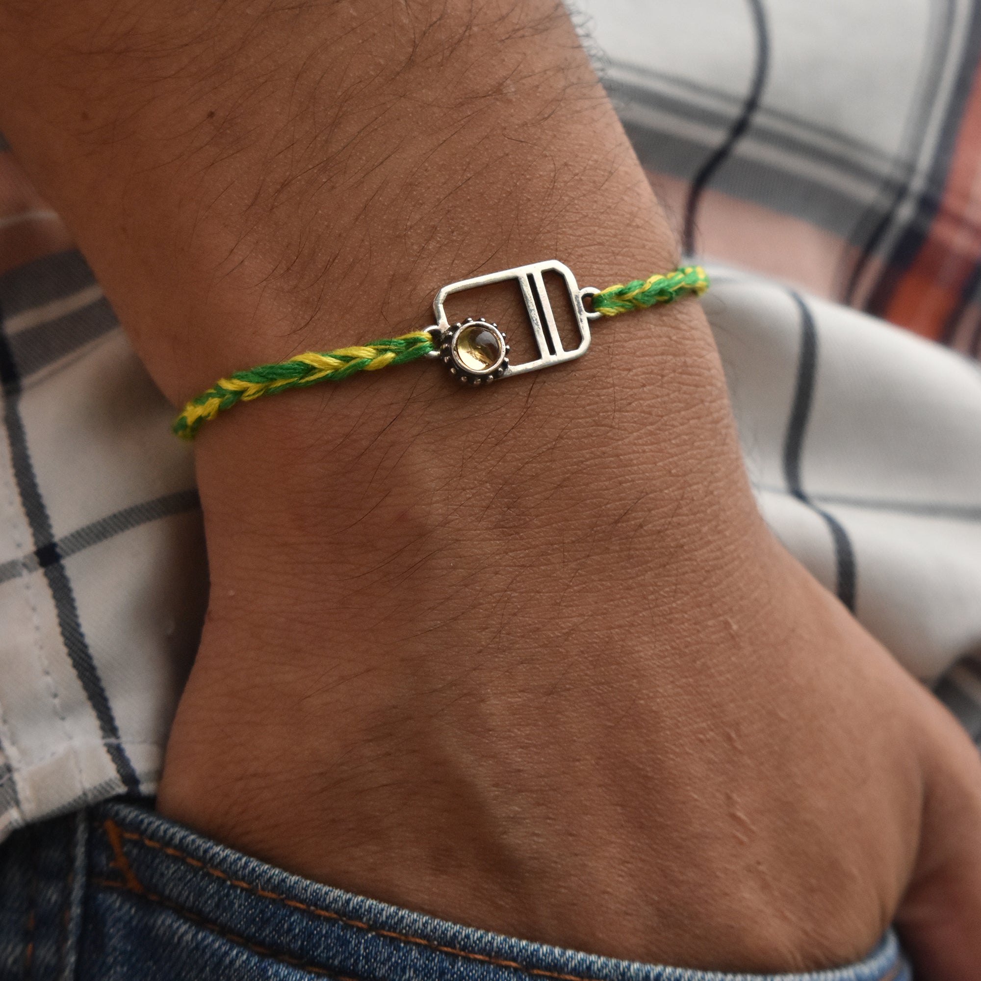Buckle 925 Sterling Silver & Birthstone Rakhi