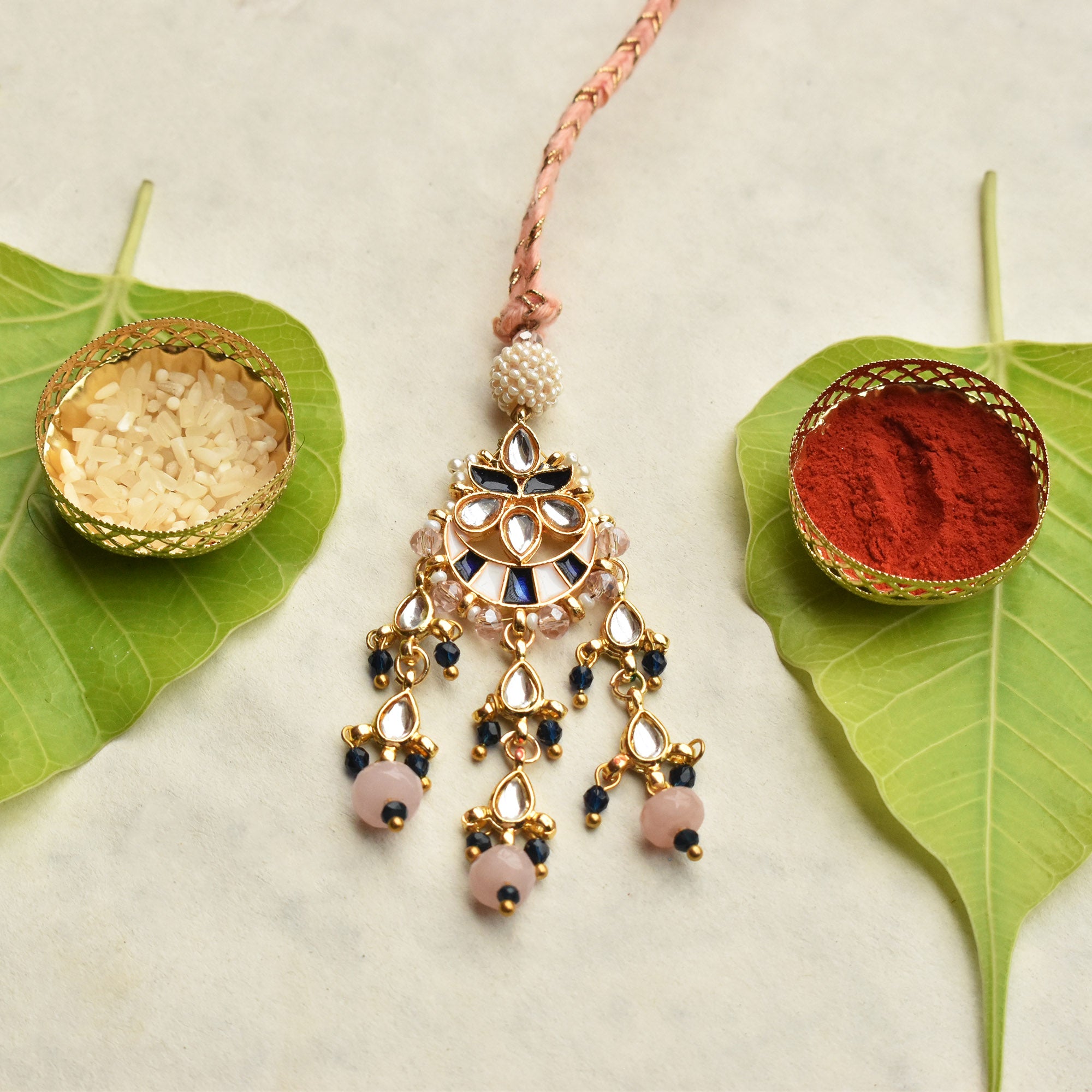 Kundan Pearl Chandbali Lumba