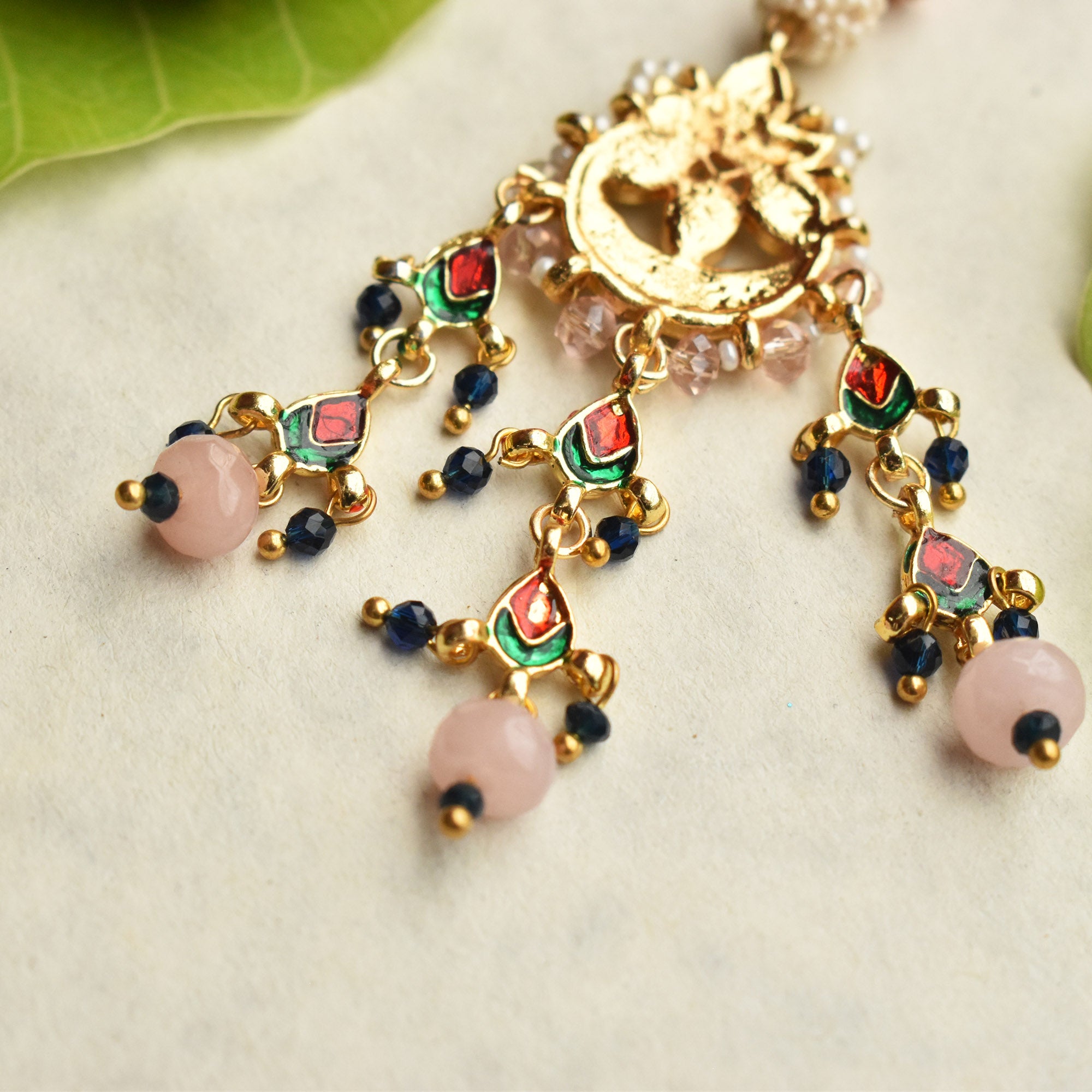 Kundan Pearl Chandbali Lumba