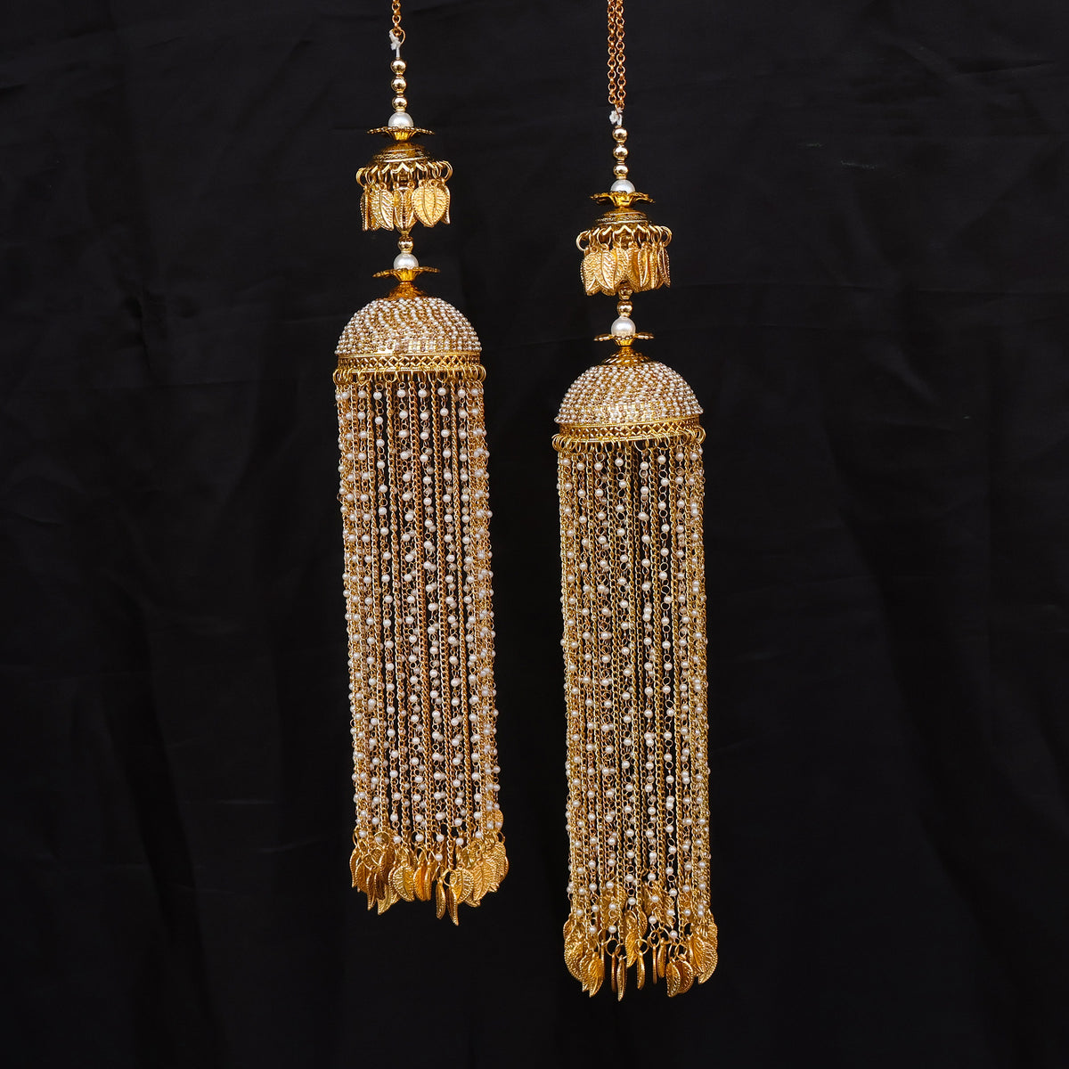 Golden Pearl Beaded Kaleere Set