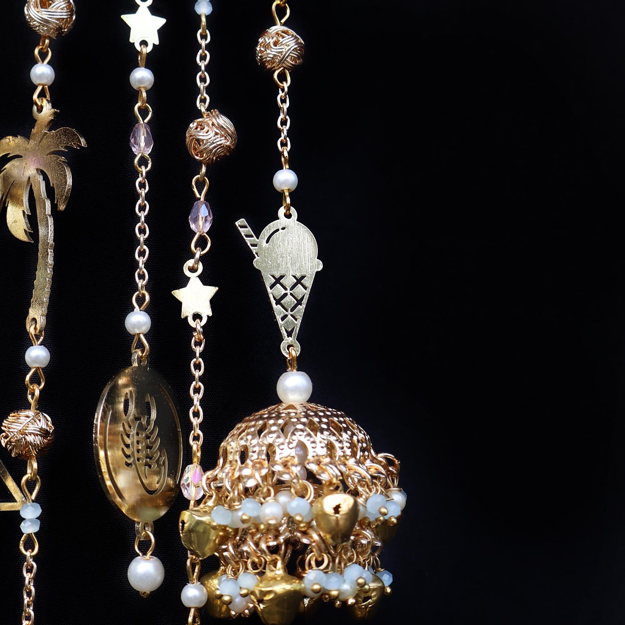 Personlised Pearly Bangle Kaleere - Set Of 2 Pieces