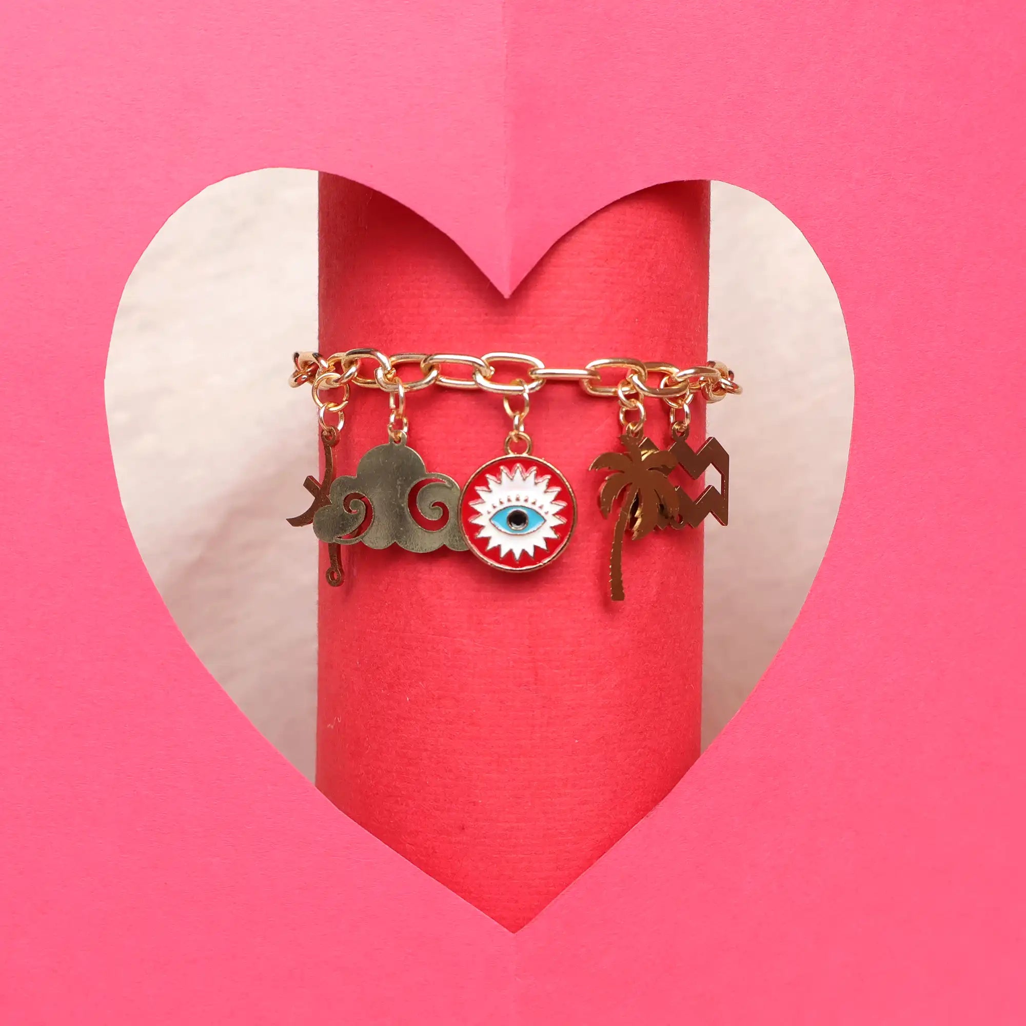 Multi Charms Chain Bracelet