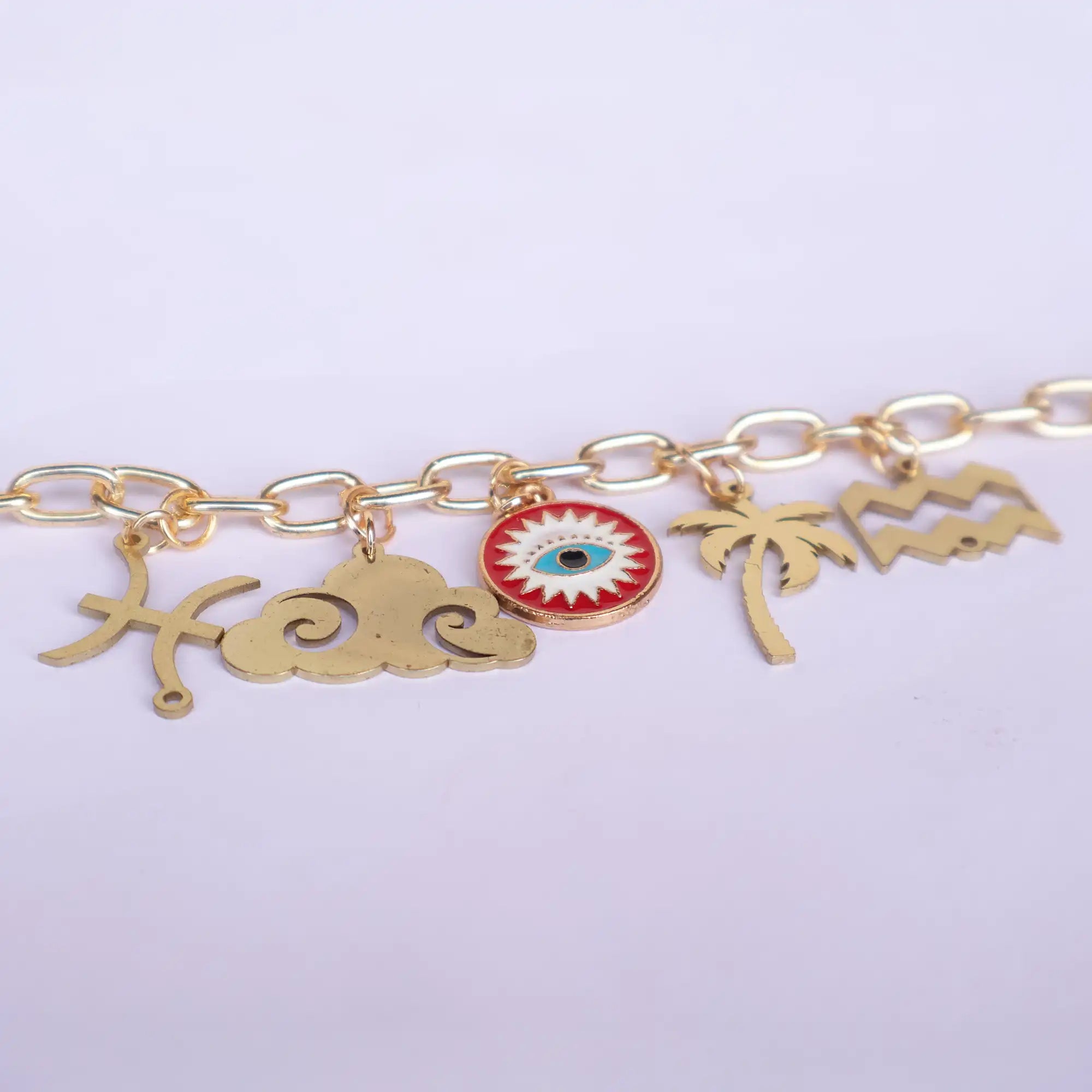 Multi Charms Chain Bracelet
