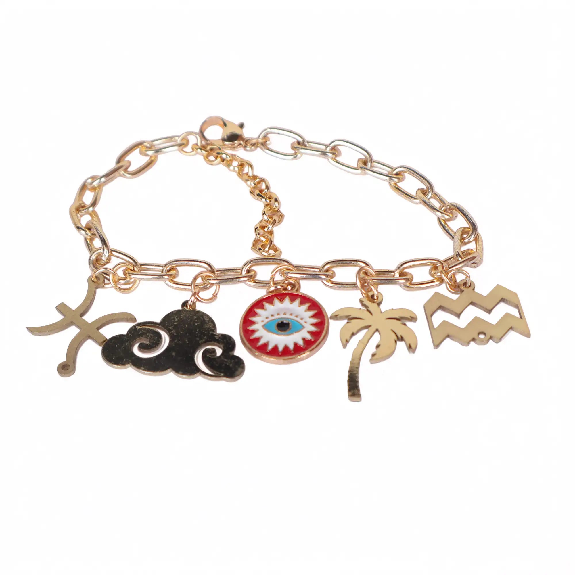 Multi Charms Chain Bracelet