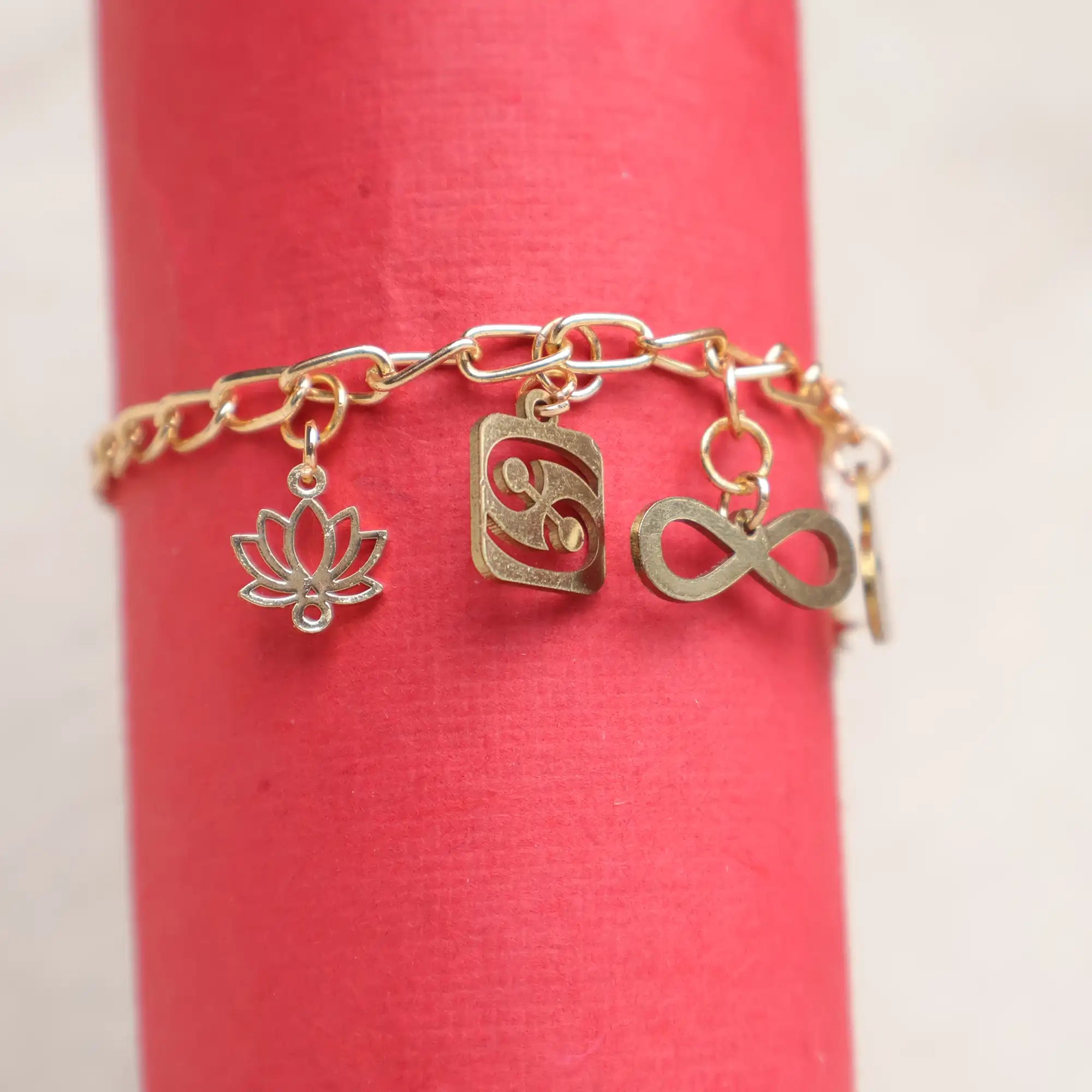 Personalised Charm Link Chain Bracelet