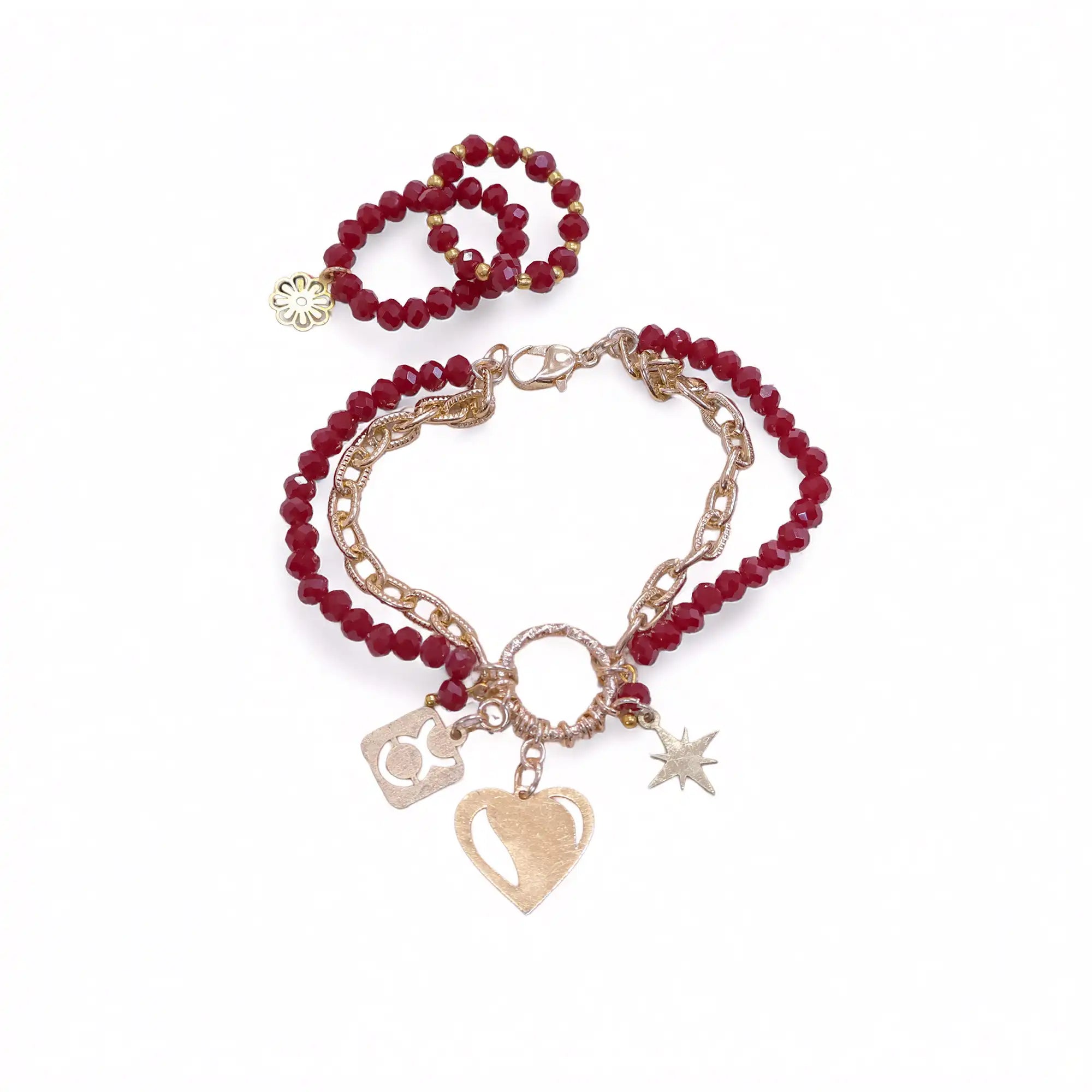 Forever Charm Adjustable Bracelet With 2 Adjustable Rings