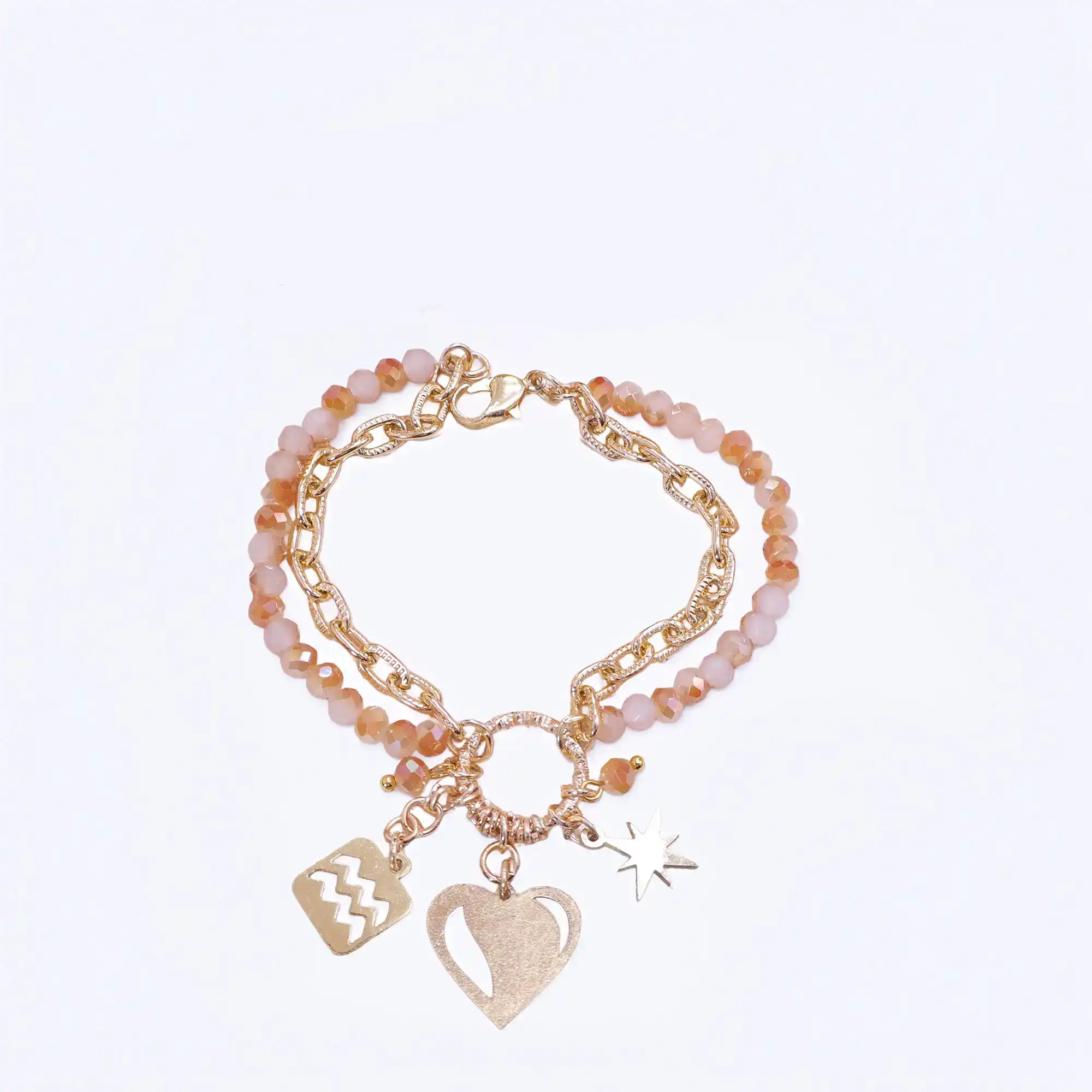 Forever Charm Adjustable Bracelet With 2 Adjustable Rings