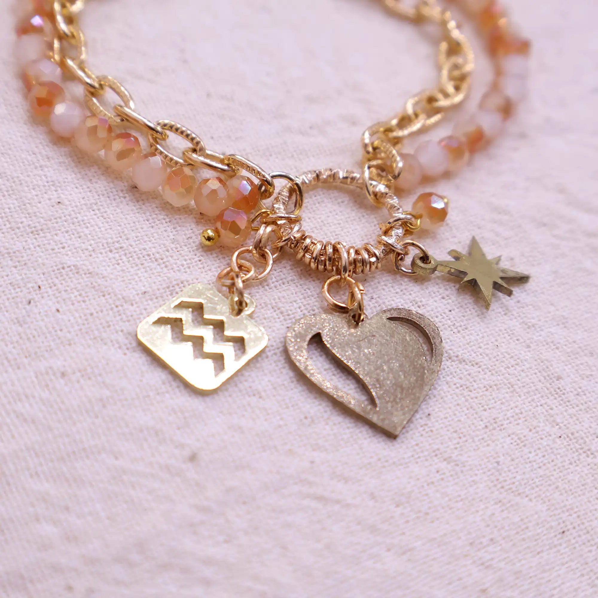 Forever Charm Adjustable Bracelet With 2 Adjustable Rings