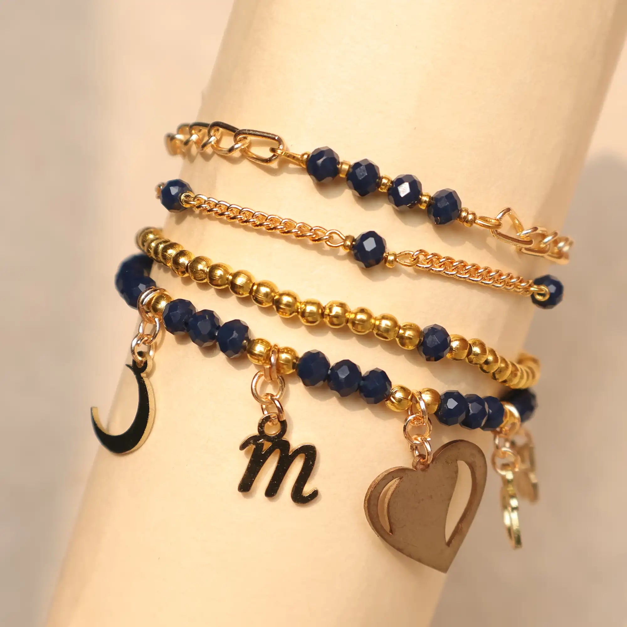 Valentine Charm Stack Bracelet - Set Of 4