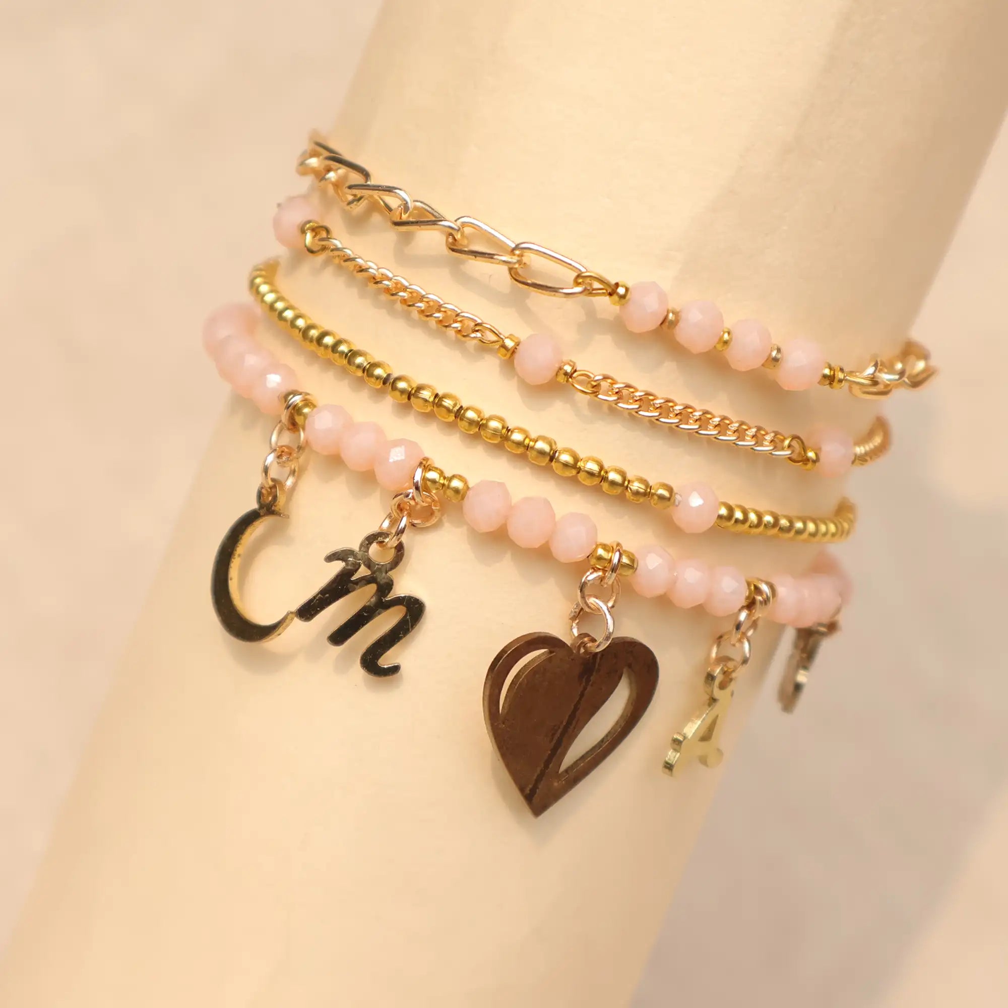 Valentine Charm Stack Bracelet - Set Of 4