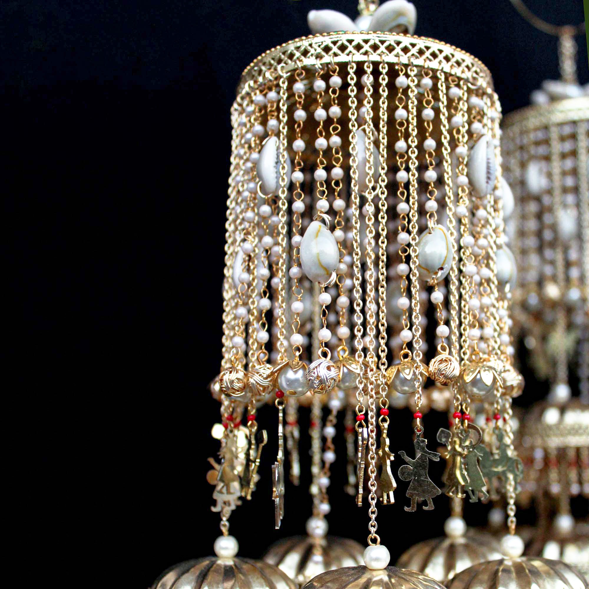 Customised Logo Shells Kaleere With Baraat & Peacocks Charms