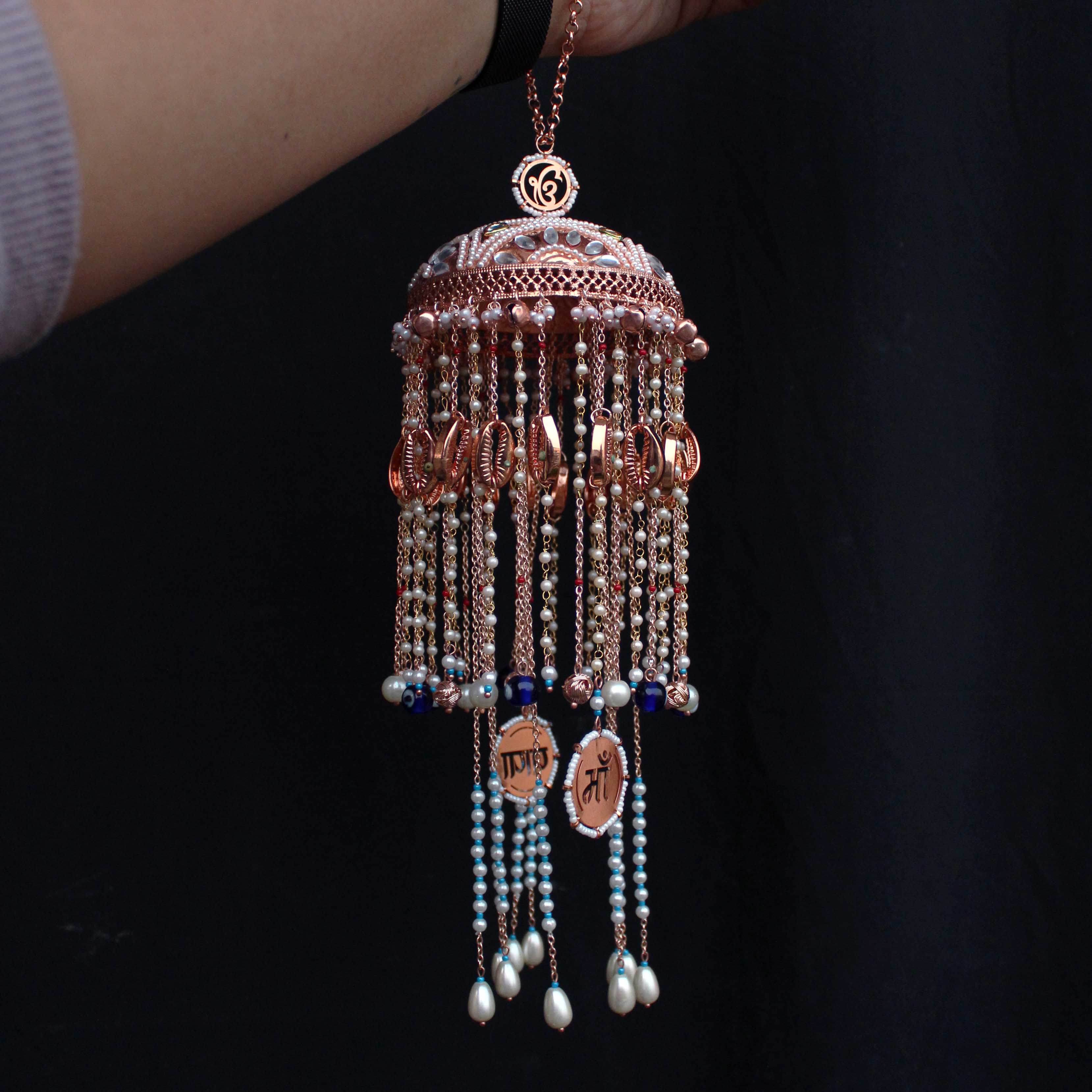 Customised Charms Golden Kaleere Punjabi Wedding Bridal Silver Kalira Personalised Golden Rose Gold Kaleera Traditional Designer Kalire