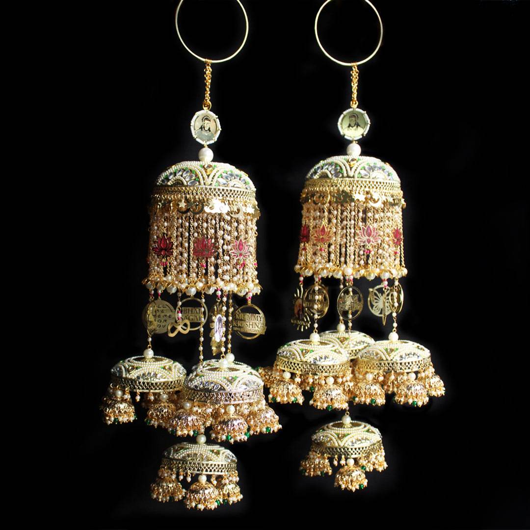 Customizable Resin Lotus & Celestial Kaleere - Pair of 2 Pieces - BeAbhika.com