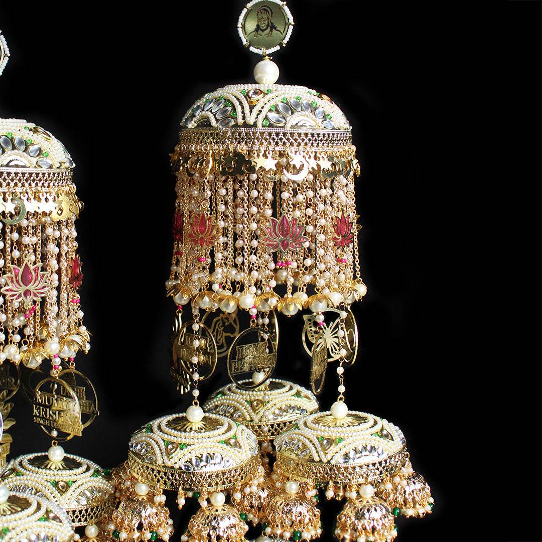 Customizable Resin Lotus & Celestial Kaleere - Pair of 2 Pieces - BeAbhika.com
