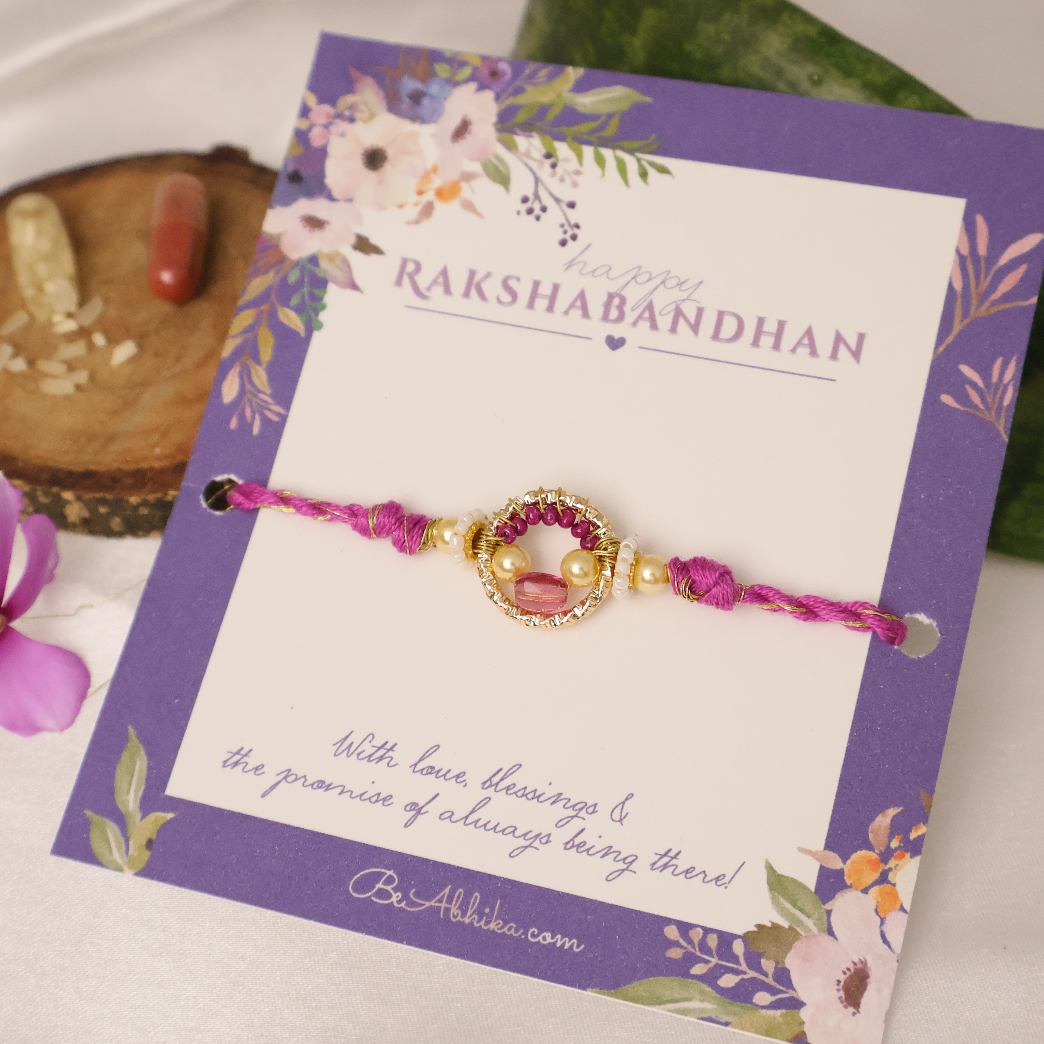 Crystal Halo Beaded Rakhi