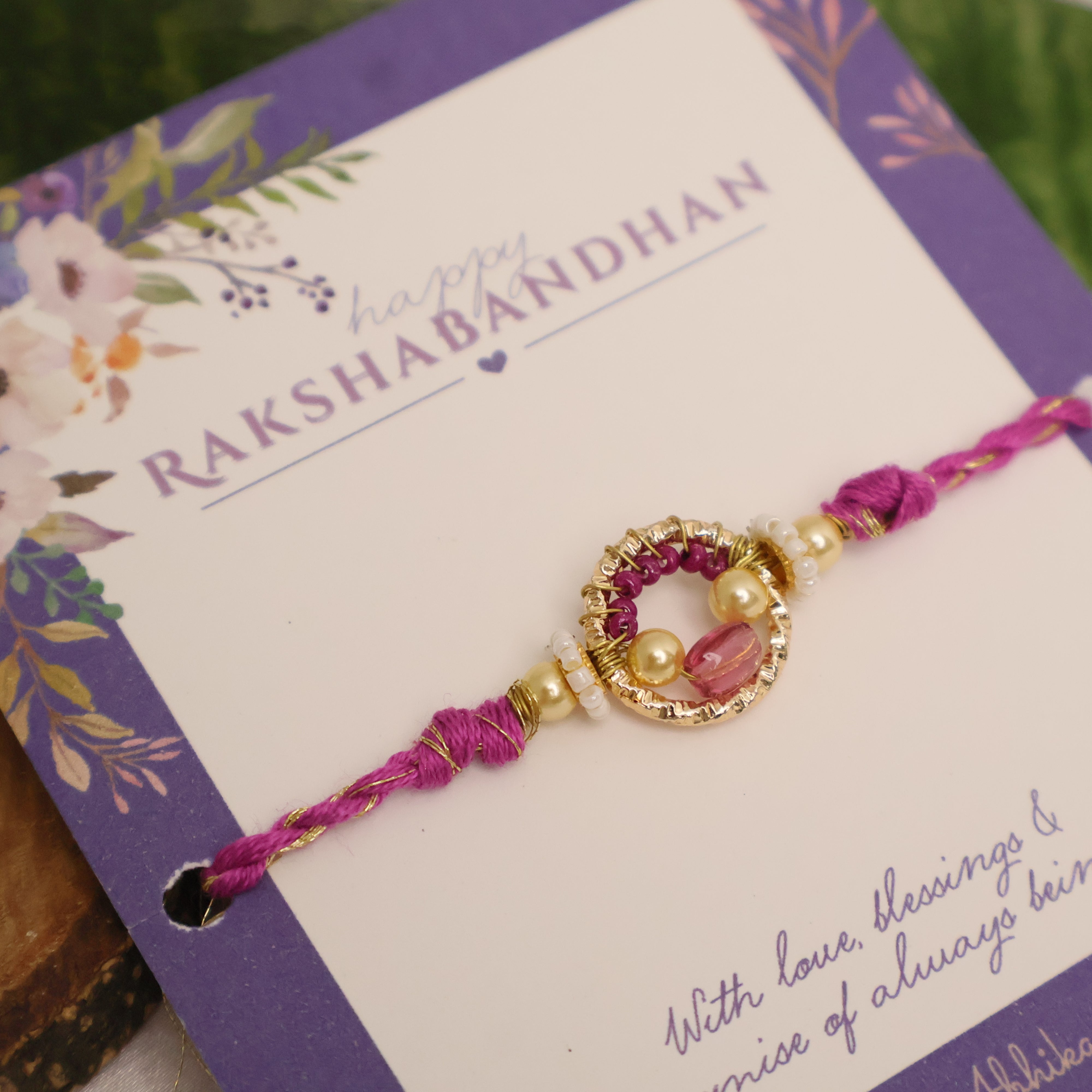 Crystal Halo Beaded Rakhi