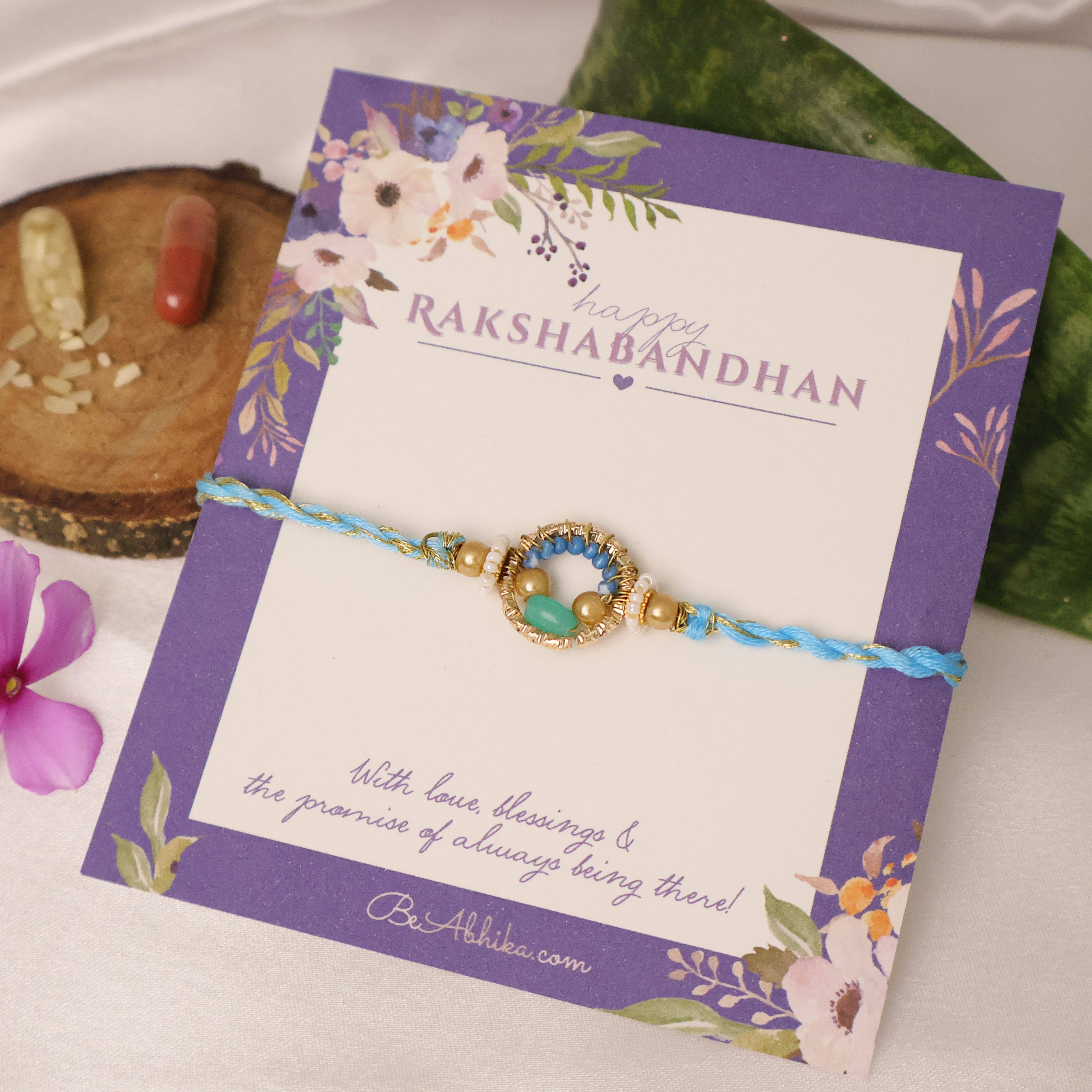 Crystal Halo Beaded Rakhi