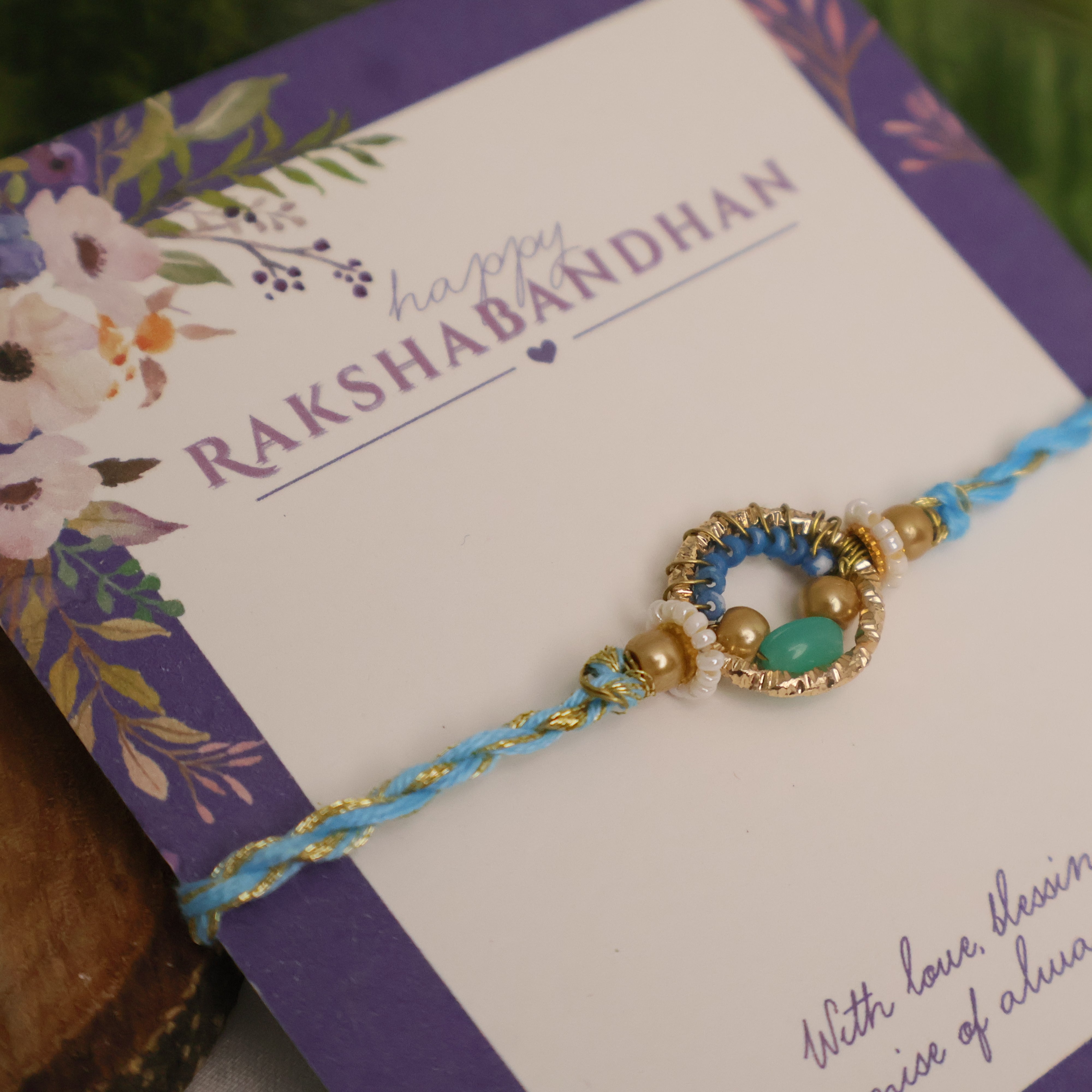 Crystal Halo Beaded Rakhi