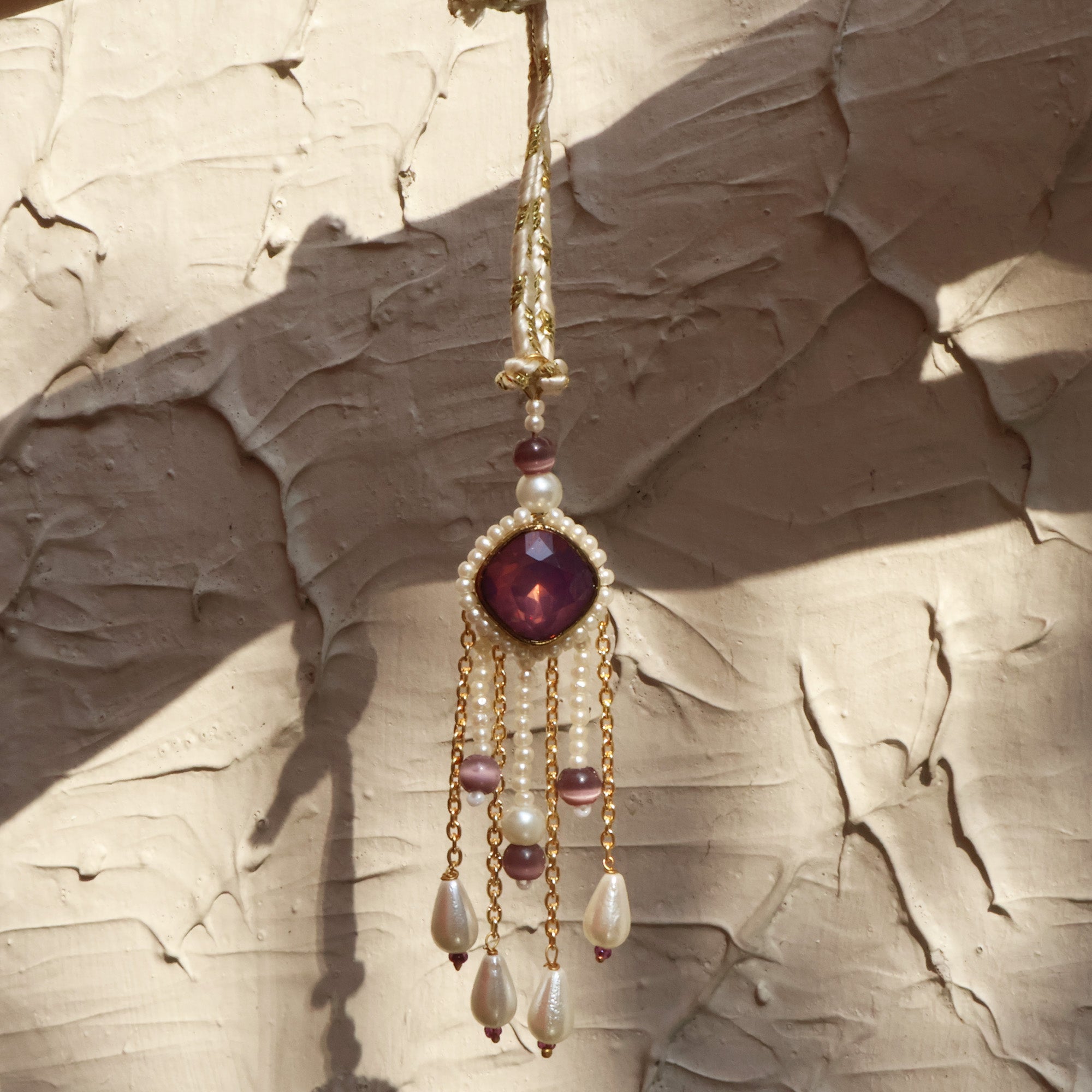 Amethyst Pearl Drop Lumba