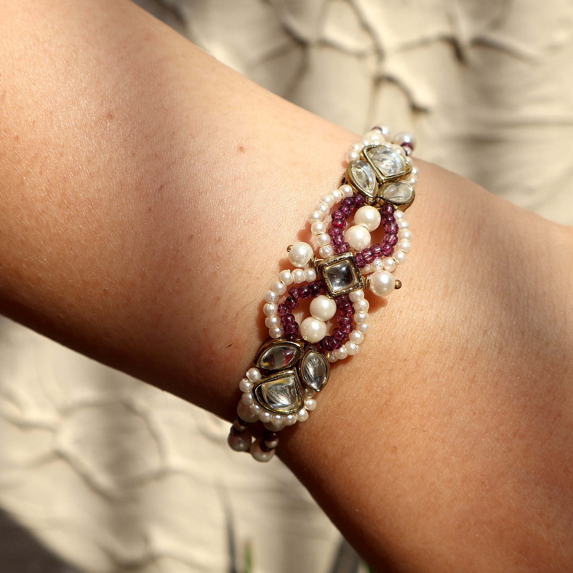 Kundan Noor & Infinity Rakhi-Lumba Set