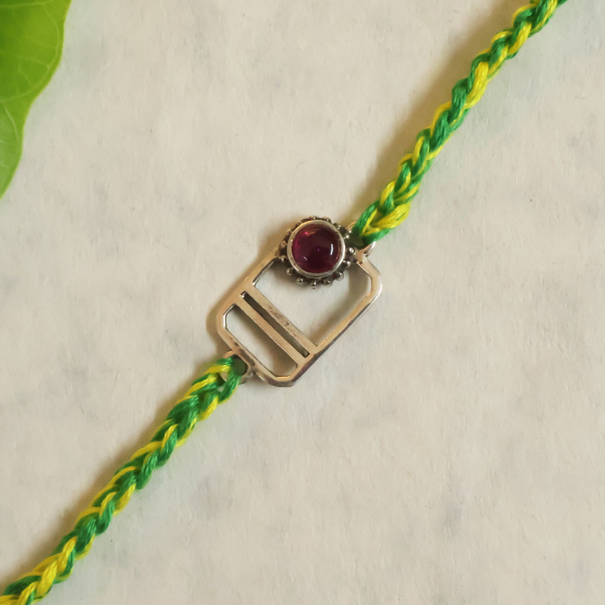 Buckle 925 Sterling Silver & Birthstone Rakhi