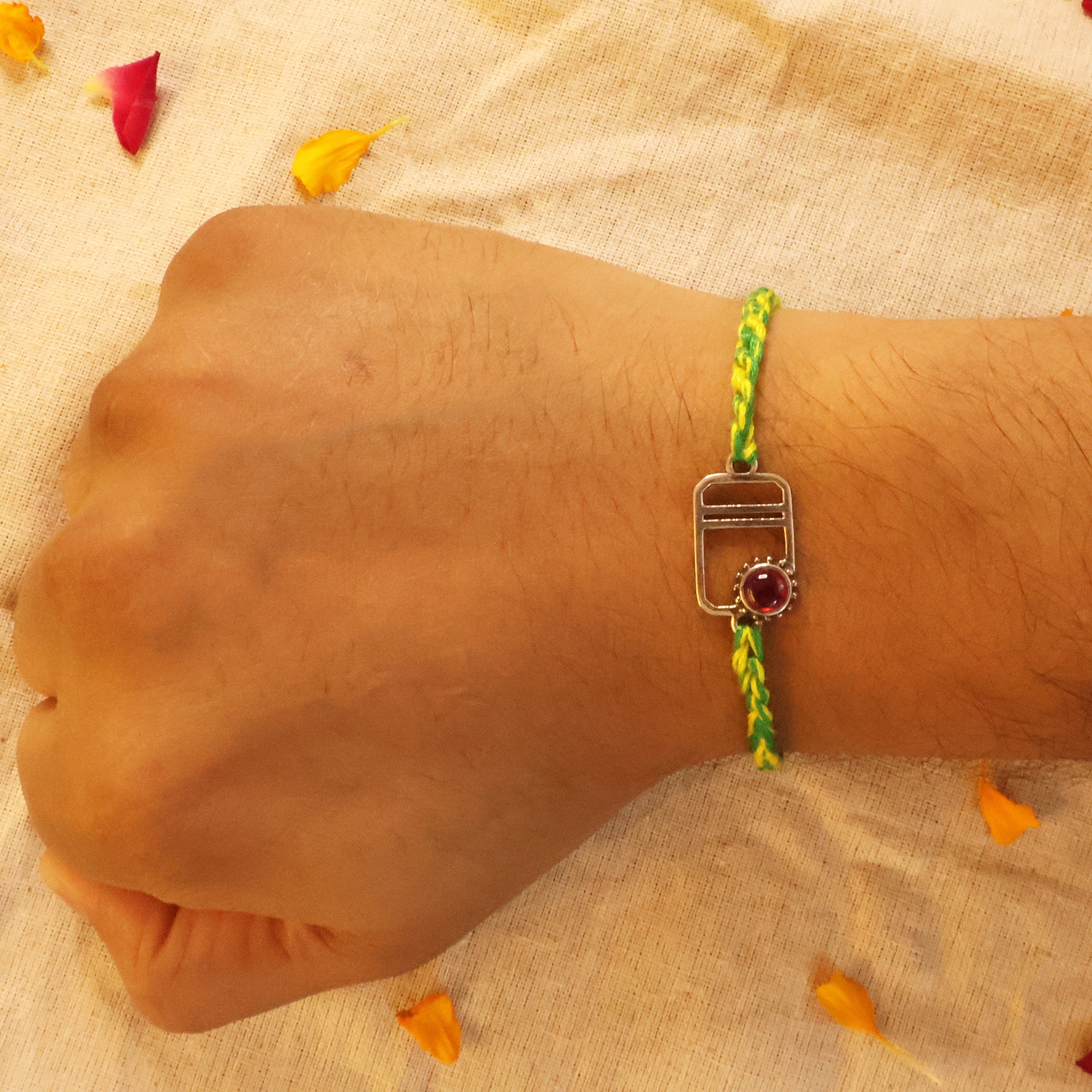 Buckle 925 Sterling Silver & Birthstone Rakhi