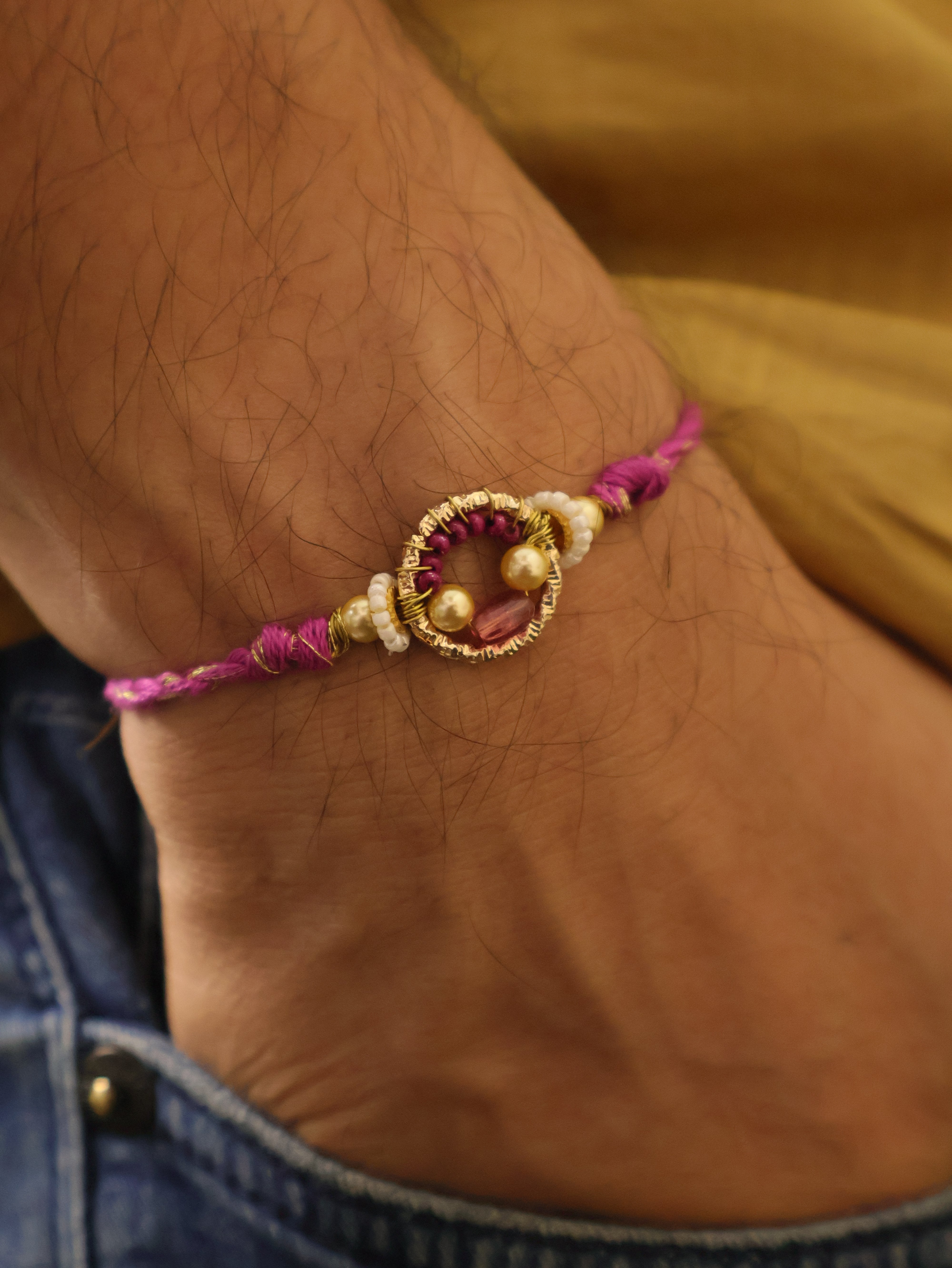 Crystal Halo Beaded Rakhi