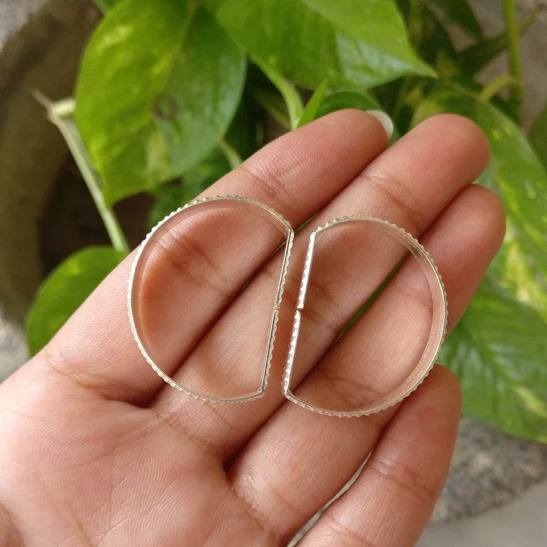 D Shaped Sterling Silver Big Toe Ring for Foot Thumb Hallux - BeAbhika.com
