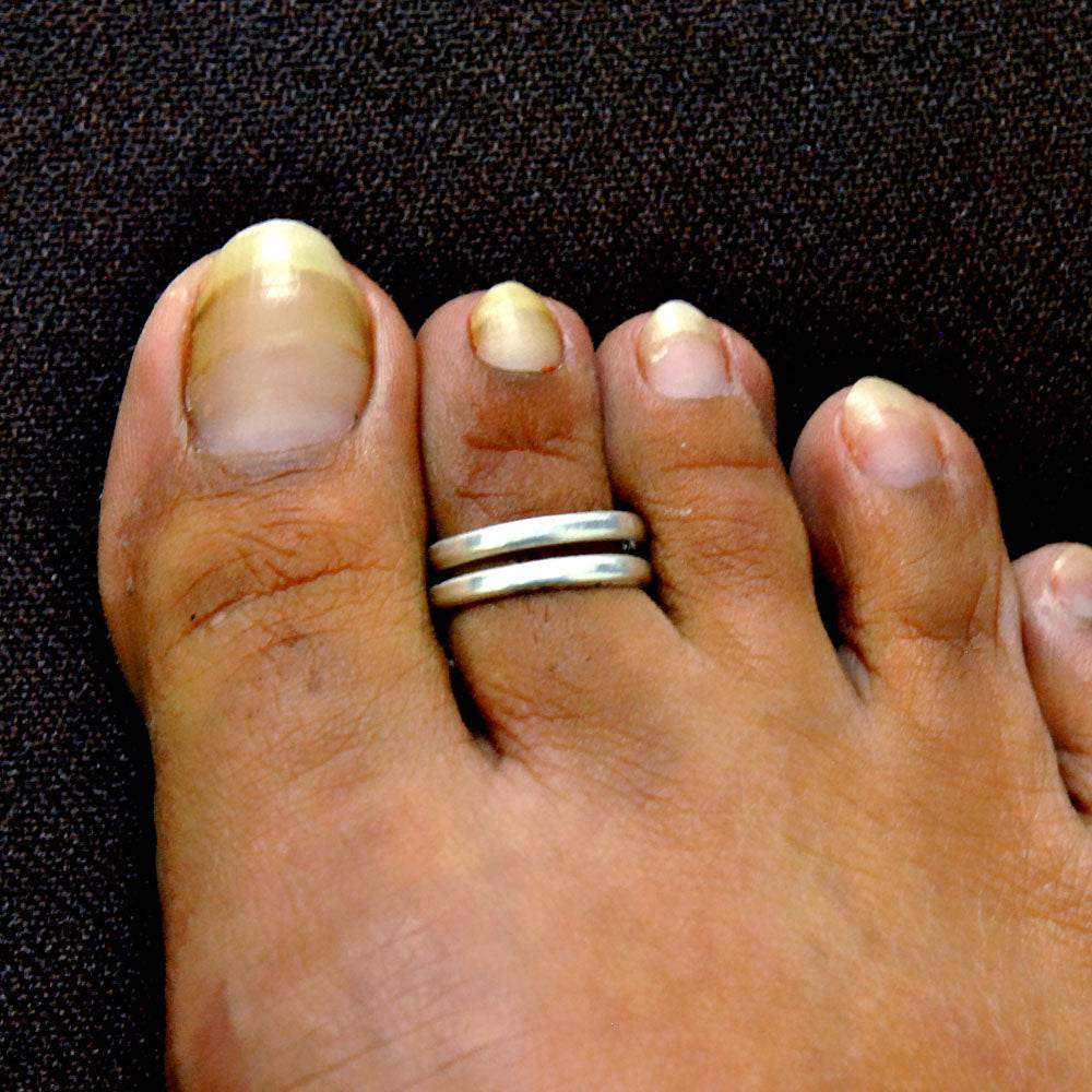 Sterling Silver Toe Ring Spiral Coil Plain Toe Ring - BeAbhika.com