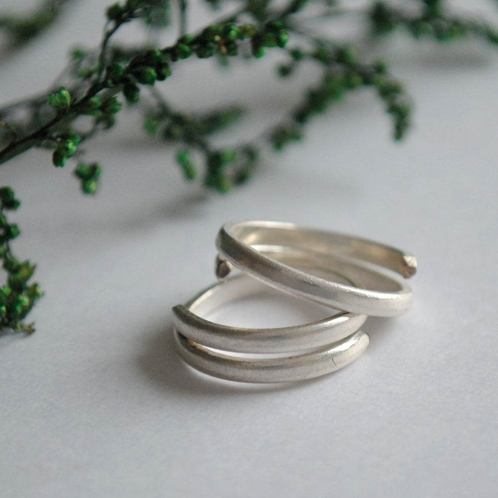 Sterling Silver Toe Ring Spiral Coil Plain Toe Ring - BeAbhika.com
