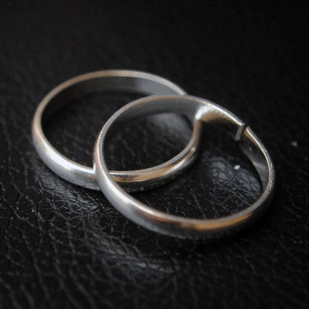 3mm Plain Silver Big Toe Ring - BeAbhika.com