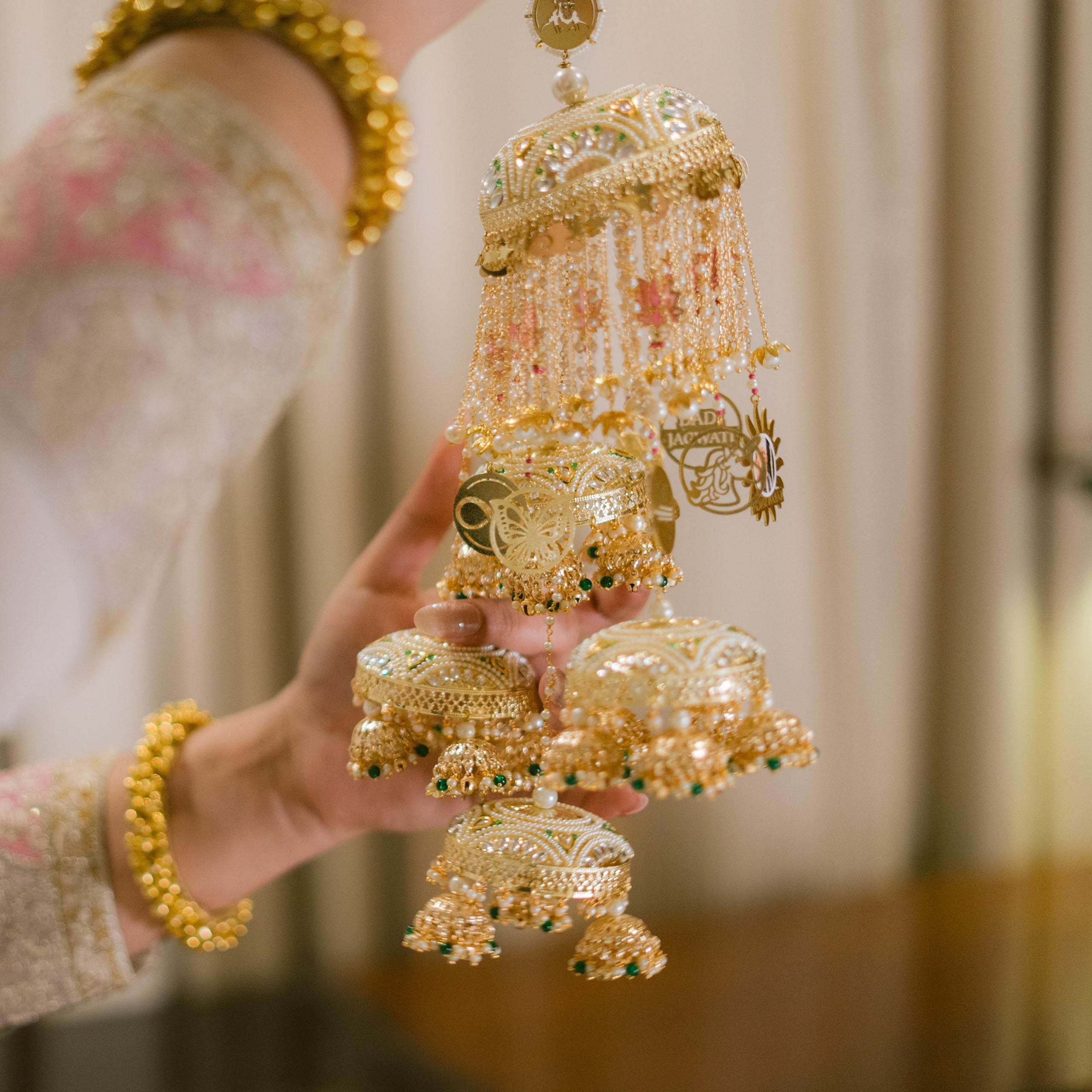 Customizable Resin Lotus & Celestial Kaleere - Pair of 2 Pieces - BeAbhika.com