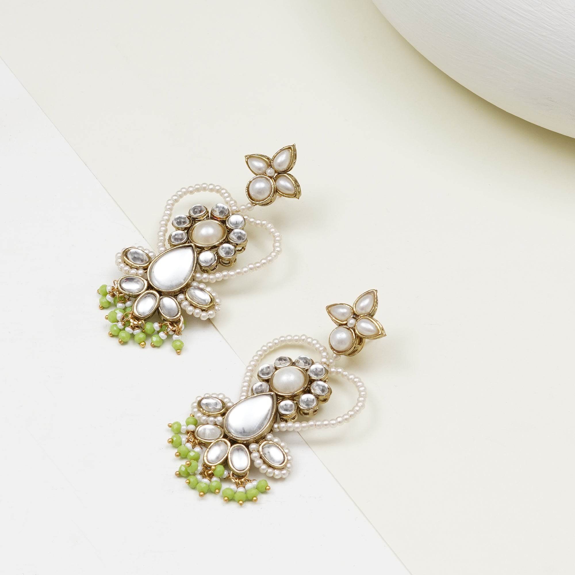 Heart Shaped Beaded Earrings - BeAbhika.com
