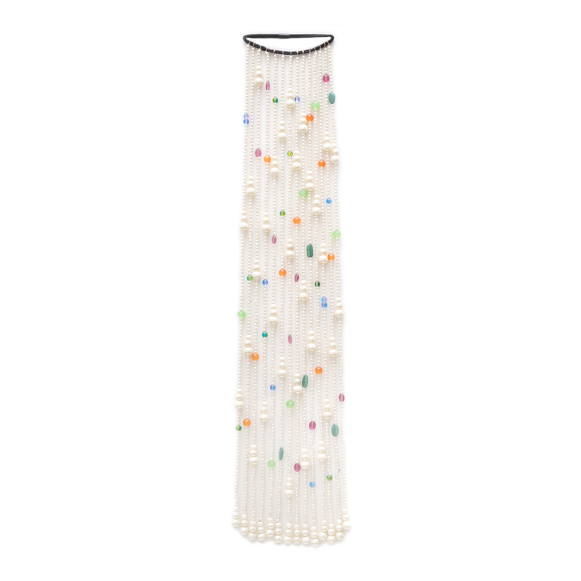 Multicolour Pearl Cascade Hair Veil