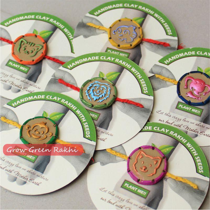 Bhaiya Bhabhi Kids Eco Friendly Clay Rakhi Gift Box