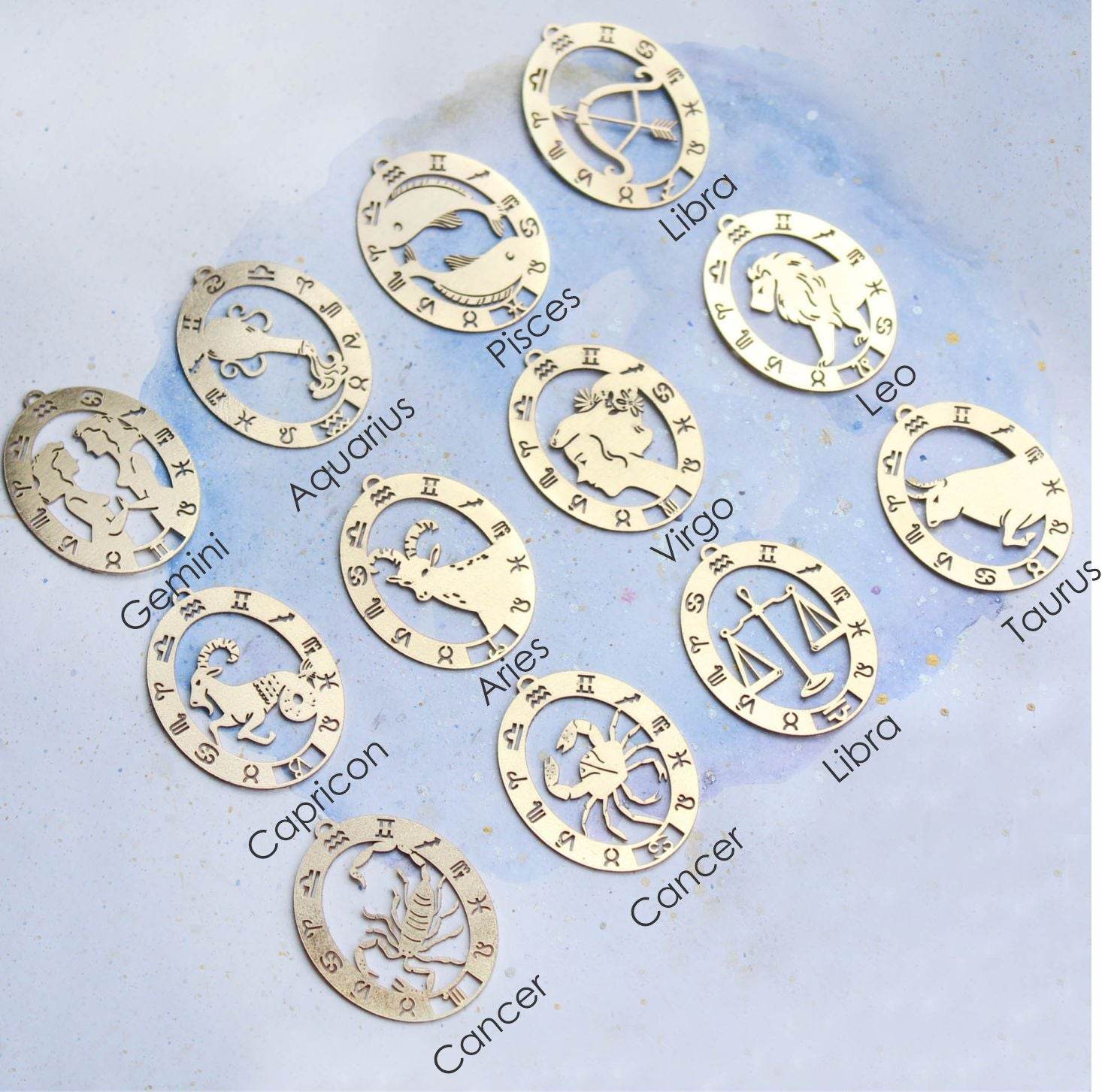Black & Gold Zodiac Long Necklace - BeAbhika.com