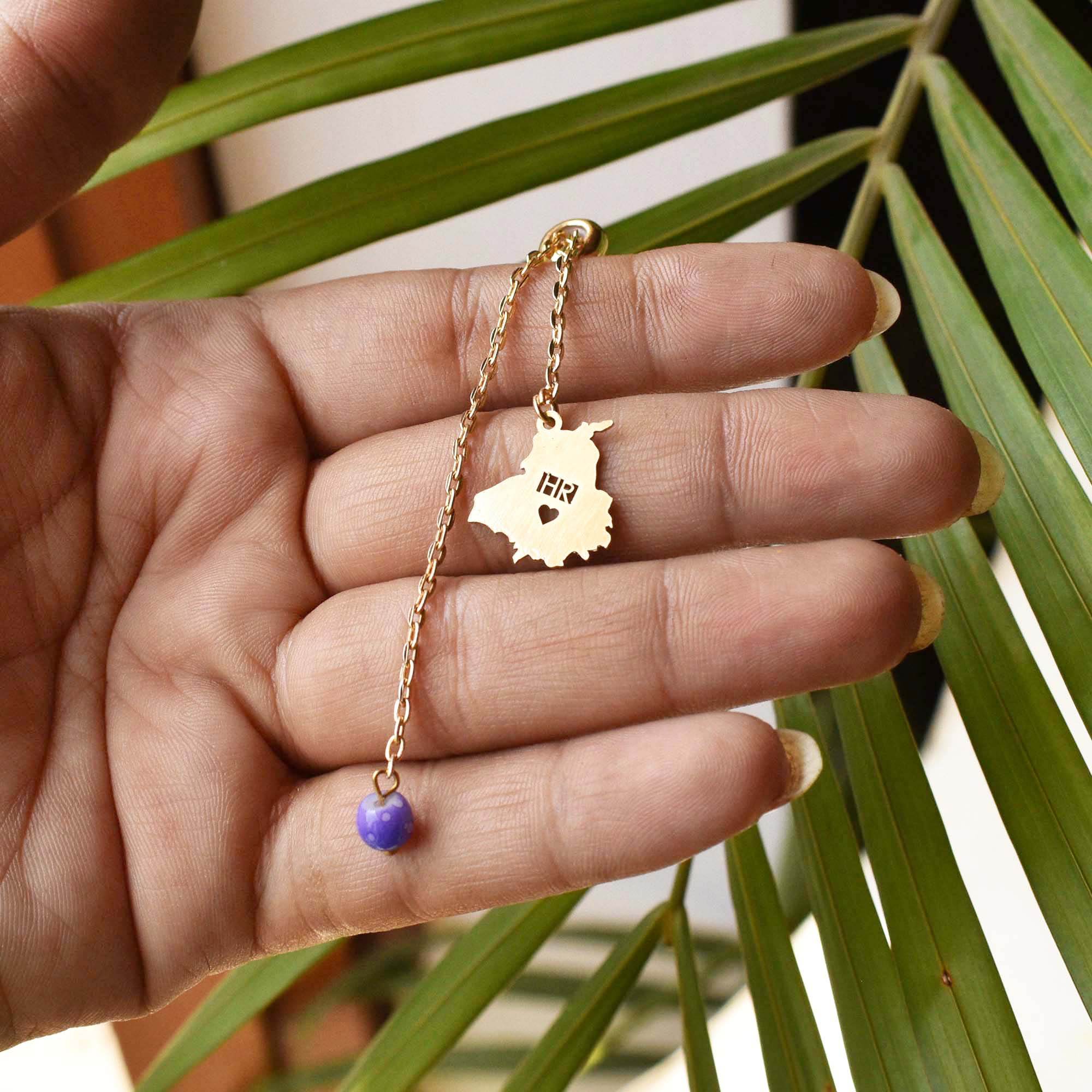 Linked up State Charm Bracelet - BeAbhika.com