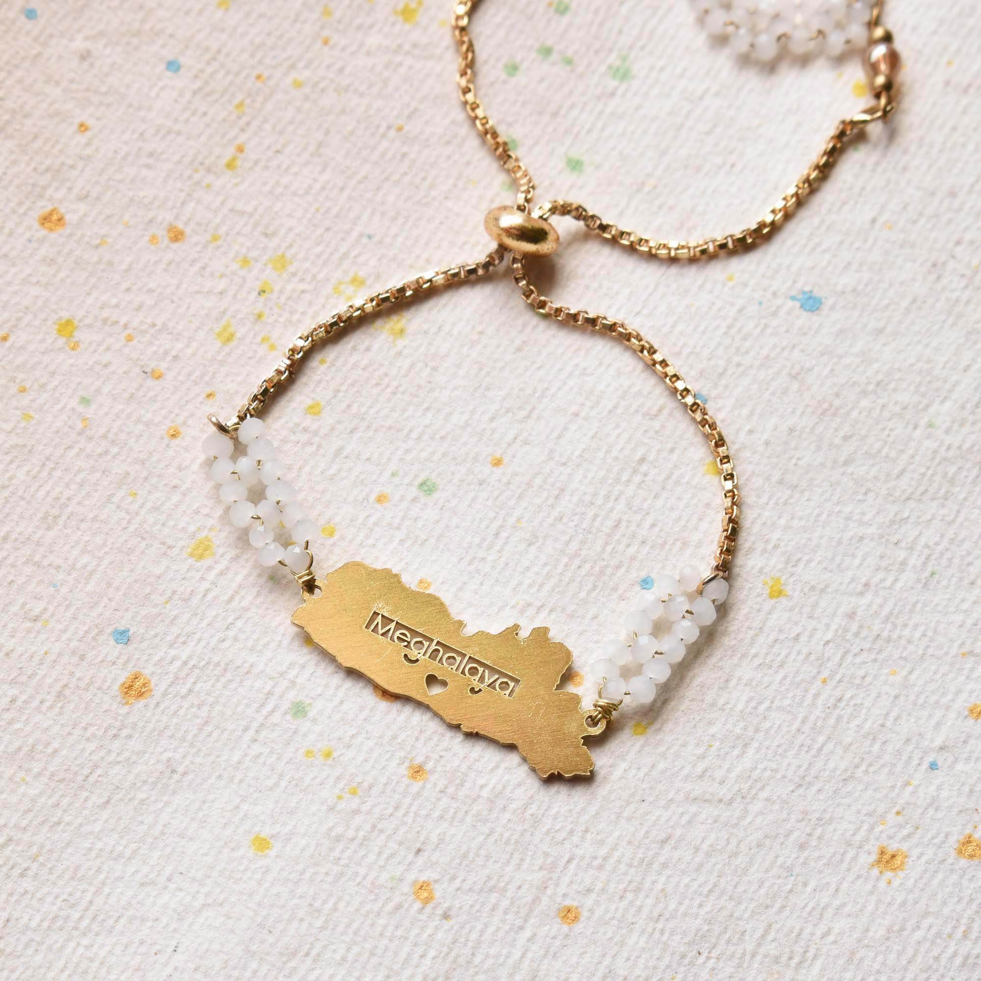 2 Sided Bracelet with State Charm - BeAbhika.com
