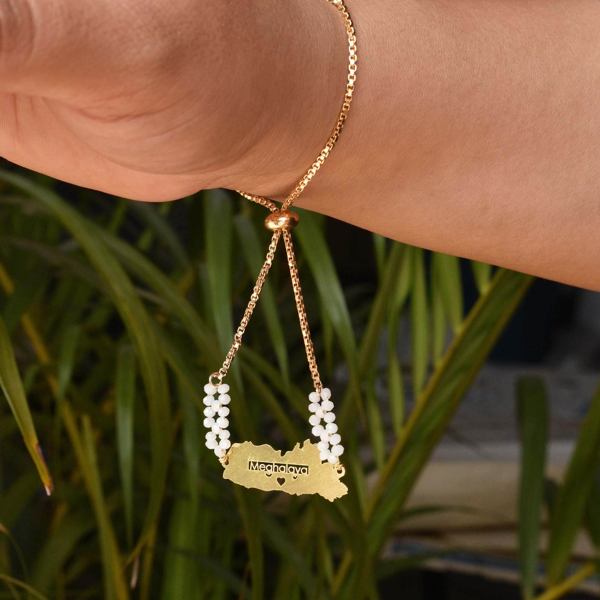 2 Sided Bracelet with State Charm - BeAbhika.com
