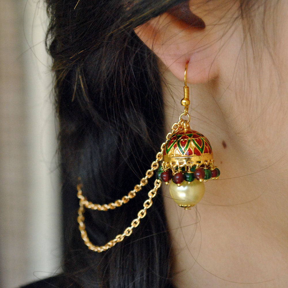 faux pearls neel kamal earrings