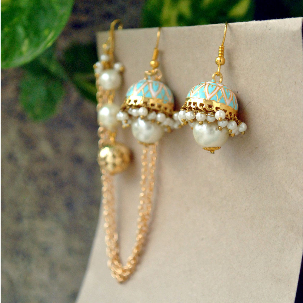 faux pearls neel kamal earrings